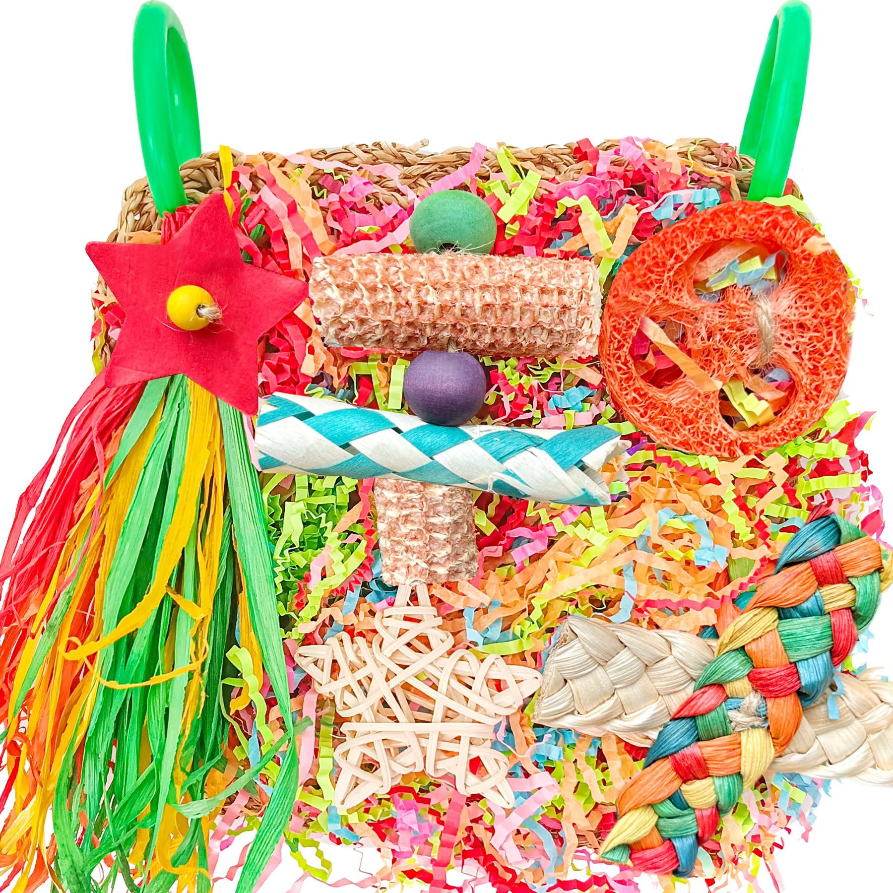 Cockatiel Toys, Tyotrbs Bird Toys For Parakeets, Bird Toys Budgie Shredder Hanging Set Cockatiel Foraging Toys Parrot Climbing W