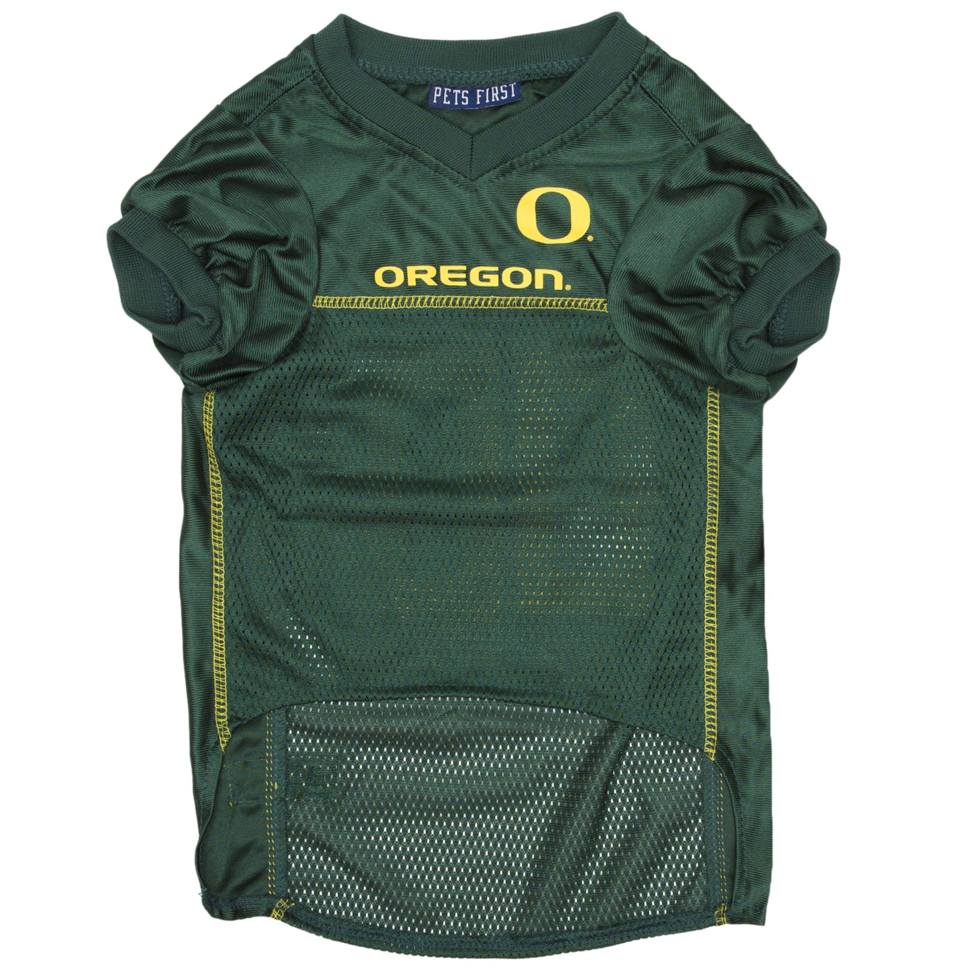 Pets First NCAA College Oregon Ducks Mesh Jersey for DOGS & CATS, Large. Licensed Dog Jersey with your Favorite Football/Basketb