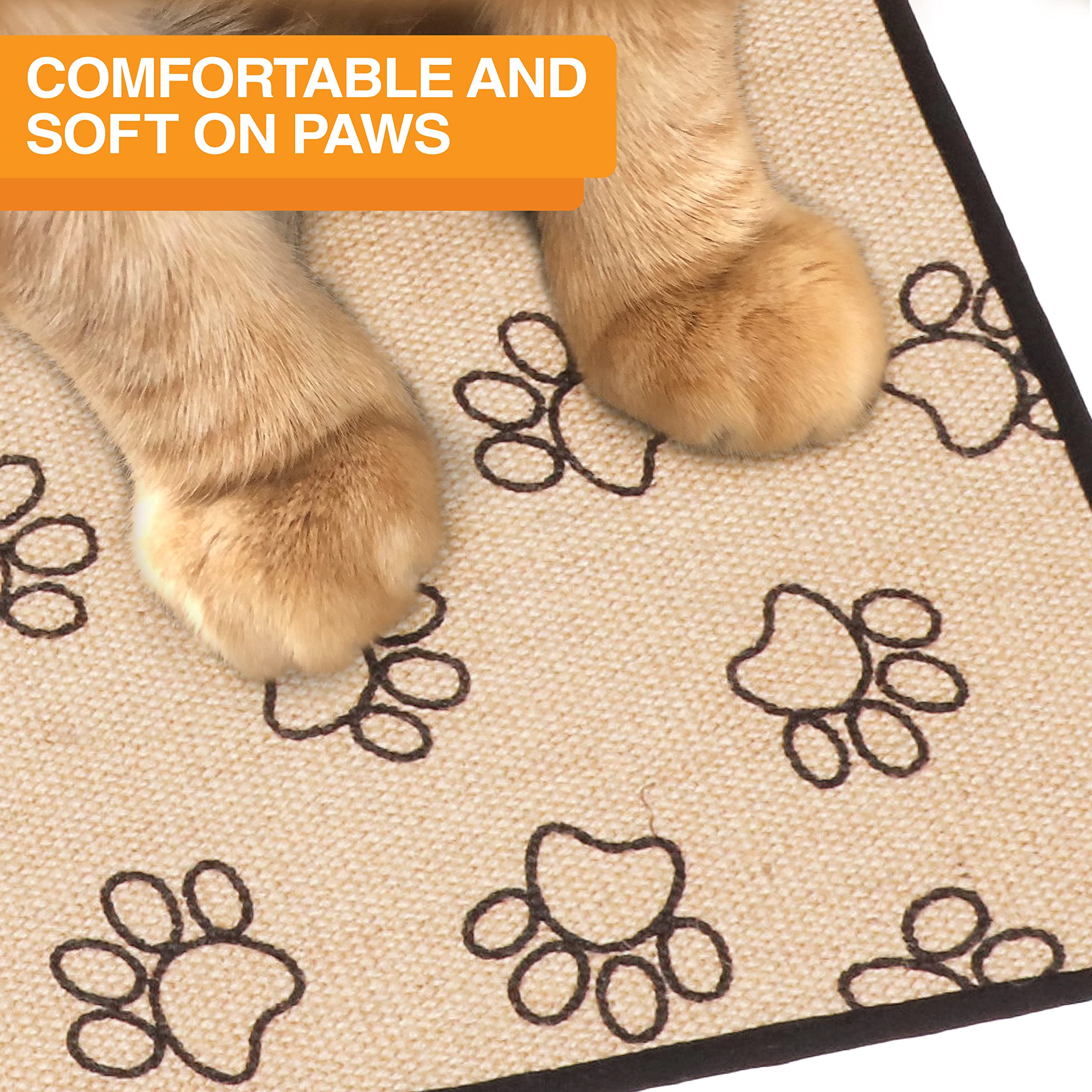 Neater Pets Jute Litter Trapping Mat, Eco-Friendly Plant-Based Material Catches Mess From Kitty Litter Box To Protect Floors, So