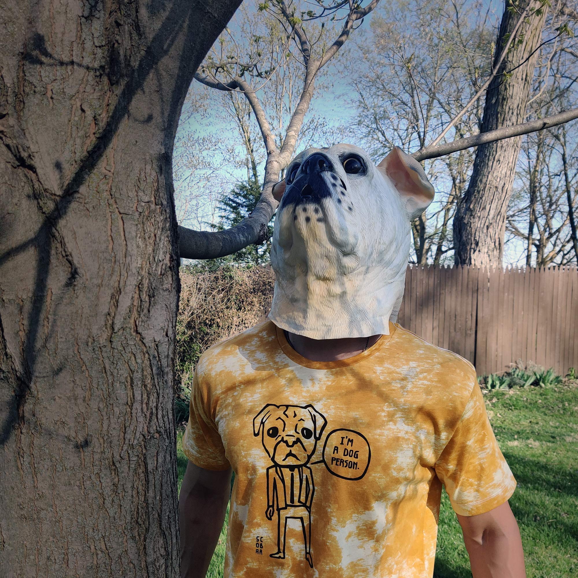 Cat/Dog Person T-Shirt (Dog Grey, Small)