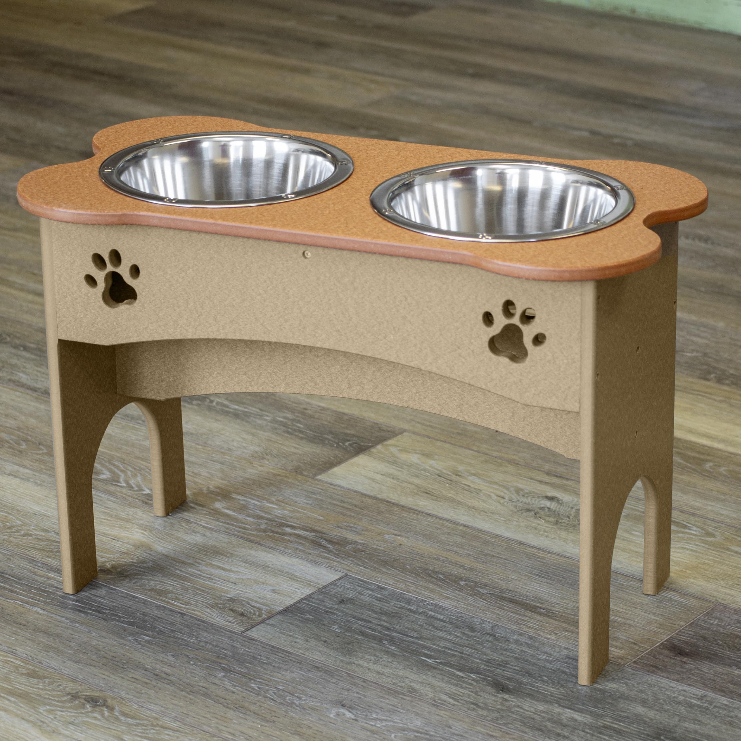 High Double Water and Food Bowl for Taller Dogs