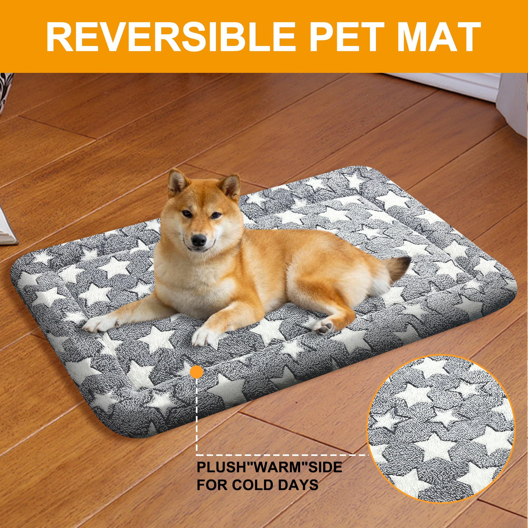 Medium Dog Beds For Travel - Rectangular, Plush Pads With Anti-Slip Bottom, Chew Resistant And Durable, Perfect For Crates Or Ho