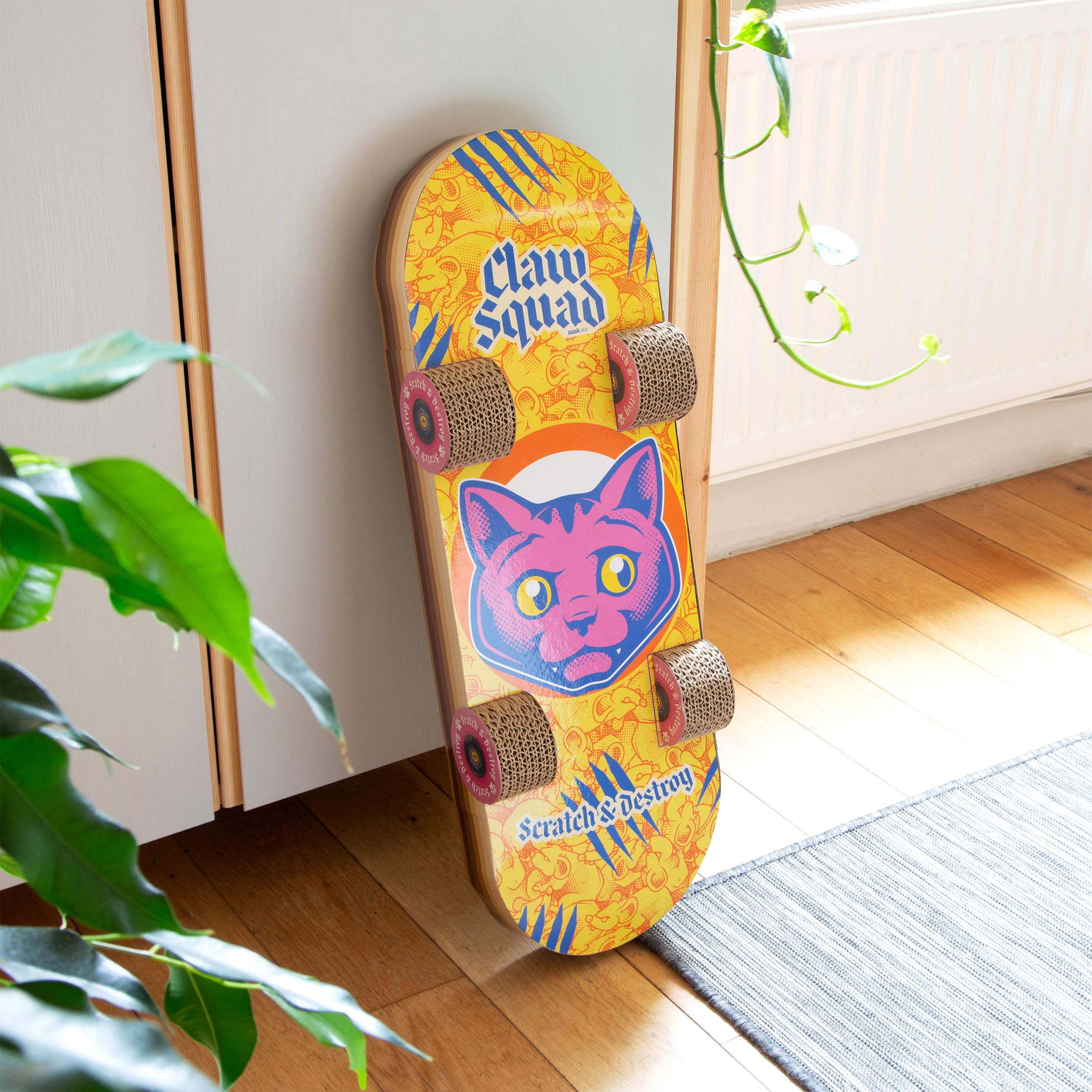 Suck Uk | Cat Scratcher Skateboard | Cat Scratching Board | Cardboard Cats Scratchers | Funny Gifts | Kitten Accessories & Acces