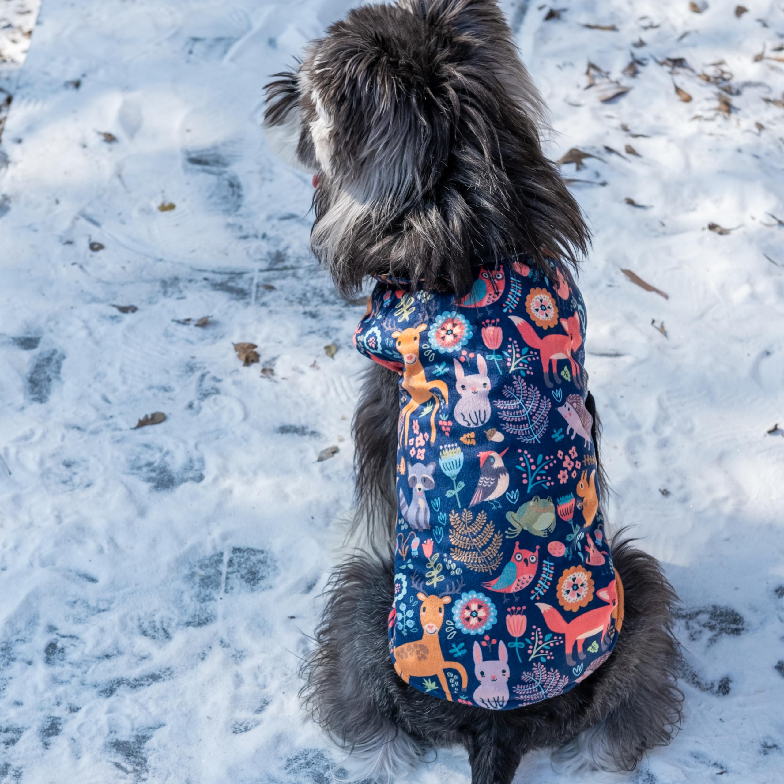Cutebone Winter Dog Coat - Waterproof Windproof Reversible Vest, Thick Adjustable Cold Weather Jacket For Small Medium Large Dog