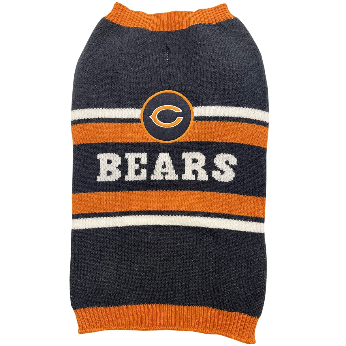 Nfl Chicago Bears Dog Sweater, Size Medium. Warm And Cozy Knit Pet Sweater With Nfl Team Logo, Best Puppy Sweater For Large And 