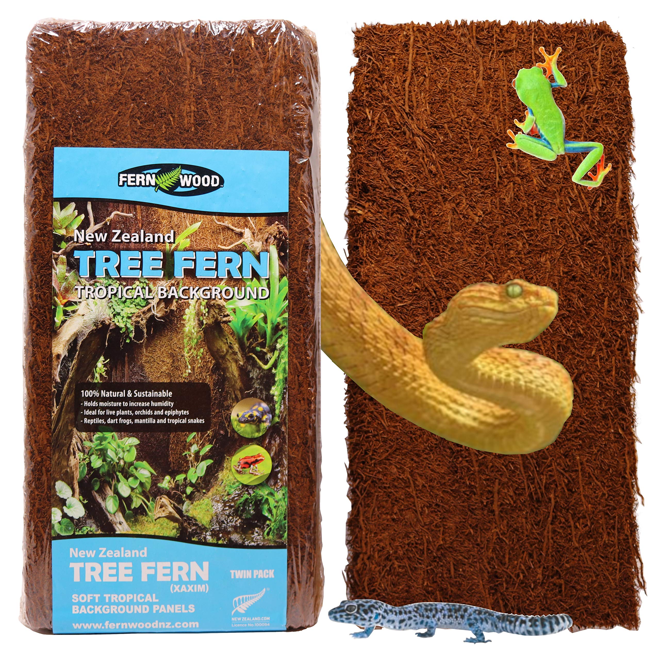 Fernwood Vivarium And Terrarium Background Panels- Made From New Zealand Tree Fern | Natural And Fibrous | For Reptile Tank Back