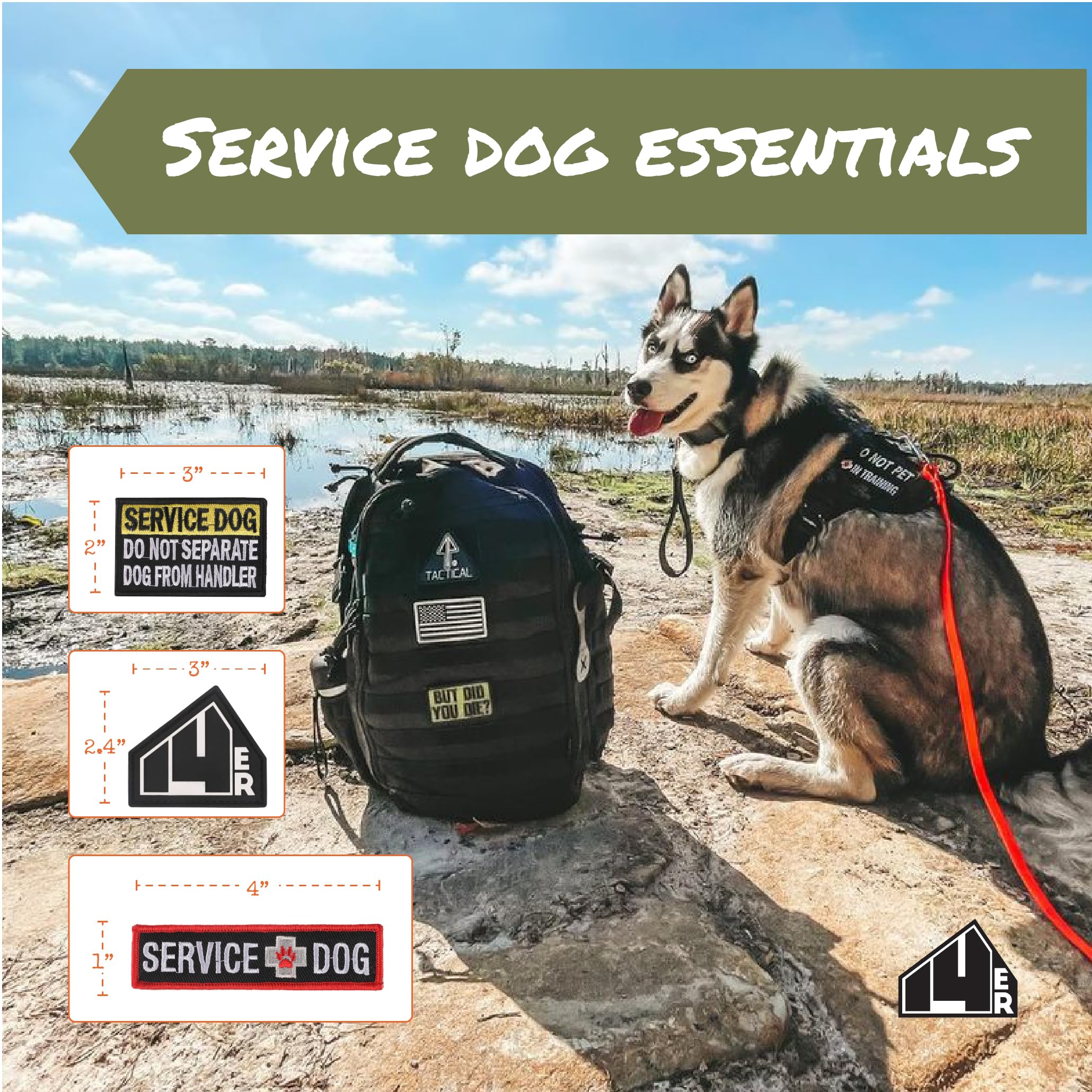14Er Tactical Service Dog Patches | Ask To Pet Patch, Do Not Pet Patch, Service Dog In Training Patches | Service Dog Vest Patches, Dog Patches For Harness | Service Dog Patch Set (12-Pack)