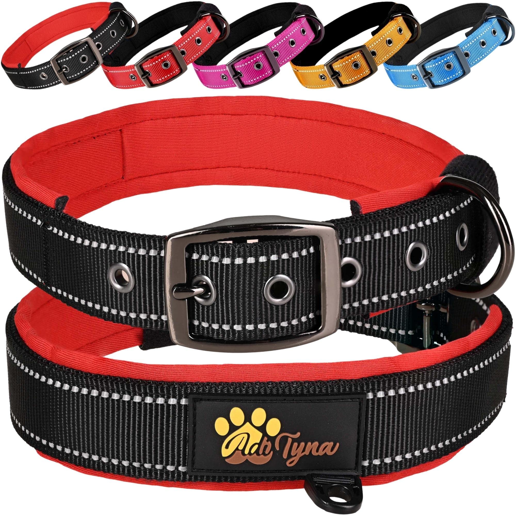 ADITYNA Ultra Comfortable Soft Neoprene Padded Dog Collar for Medium Dogs