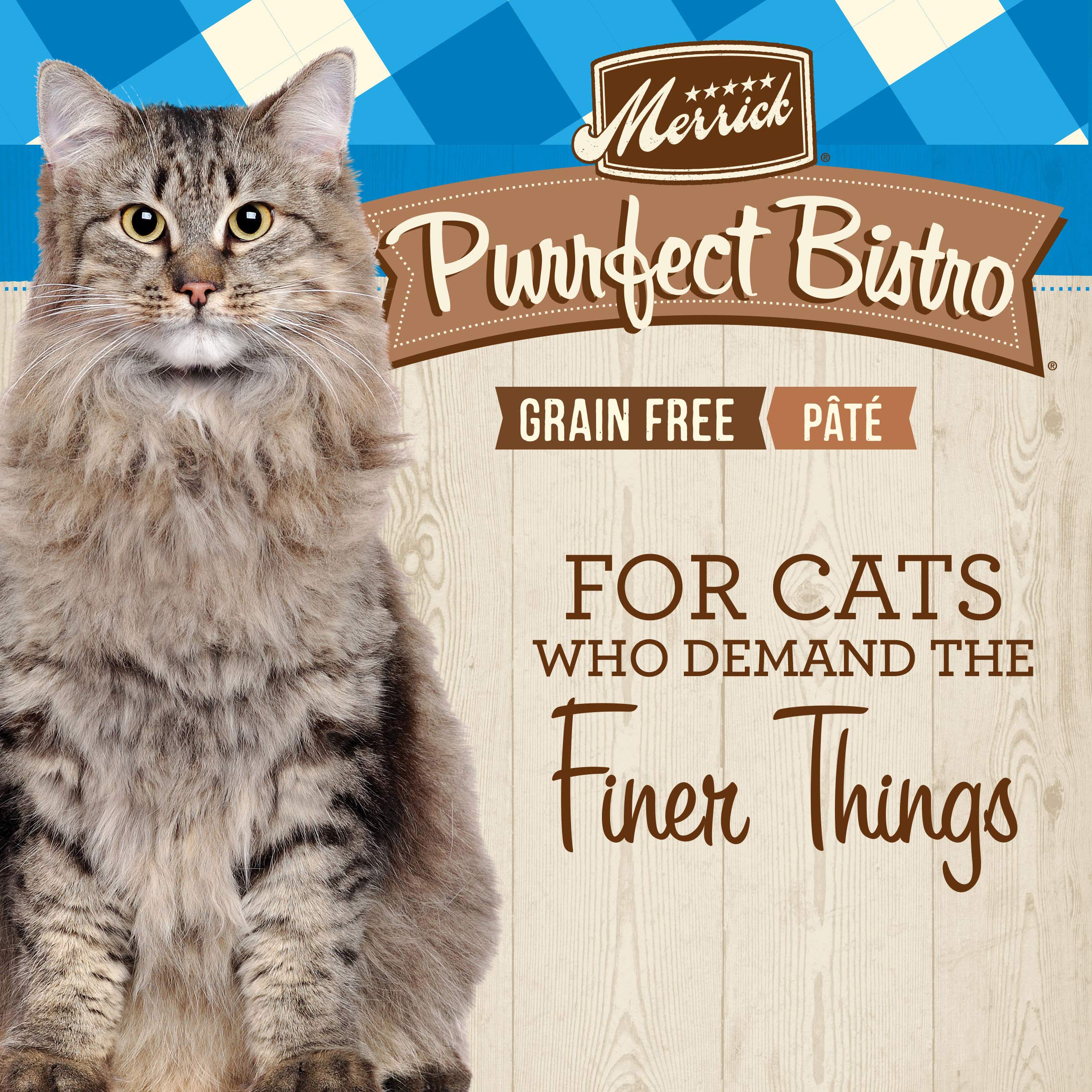 Merrick Purrfect Bistro Grain Free Canned Cat Food, Surfin’ & Turfin’ Recipe, 3 oz. Cans, Pack of 24
