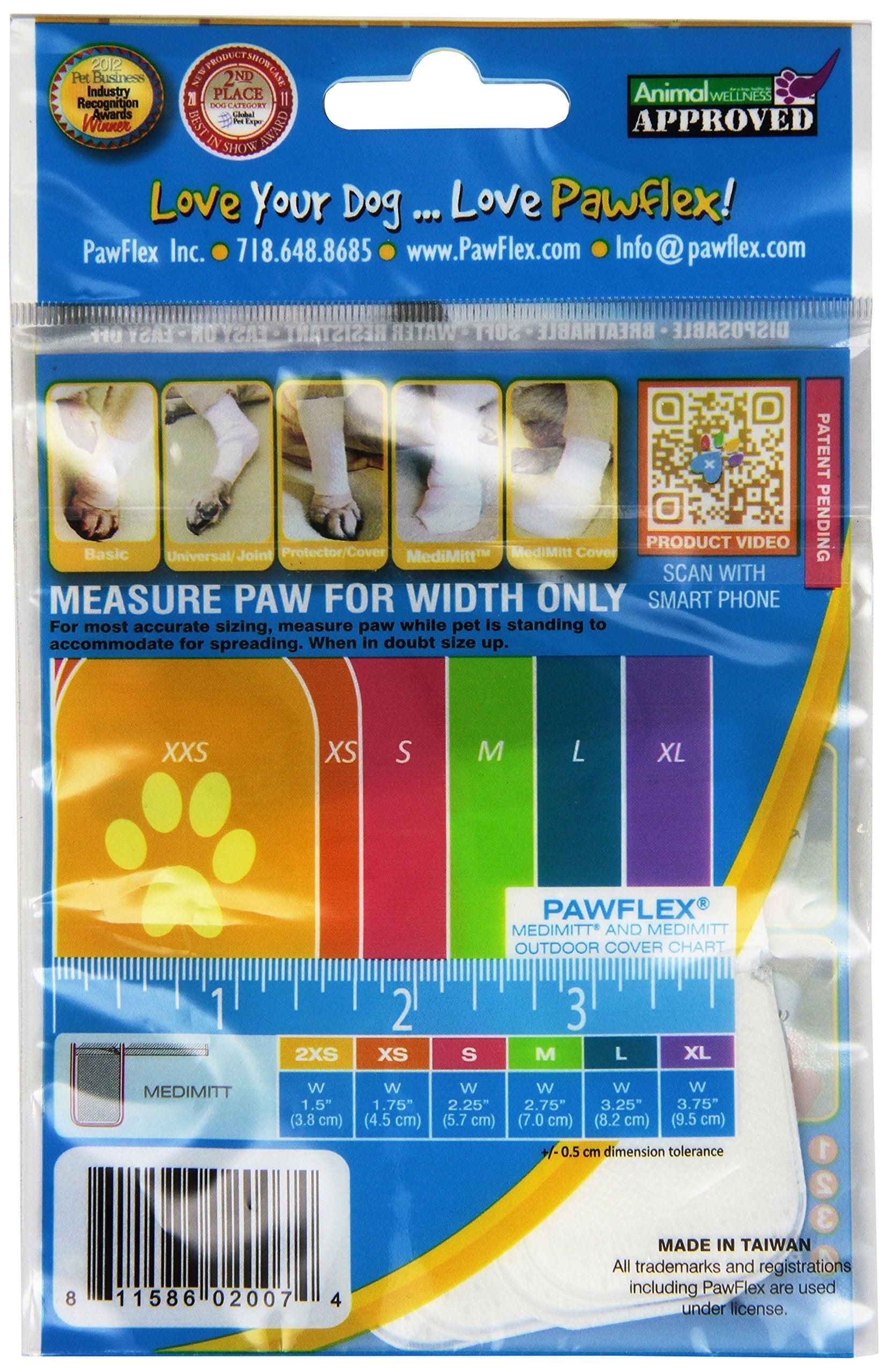 Pawflex Bandages Medimitt Bandages for Pets (Pack of 4) 2XSmall