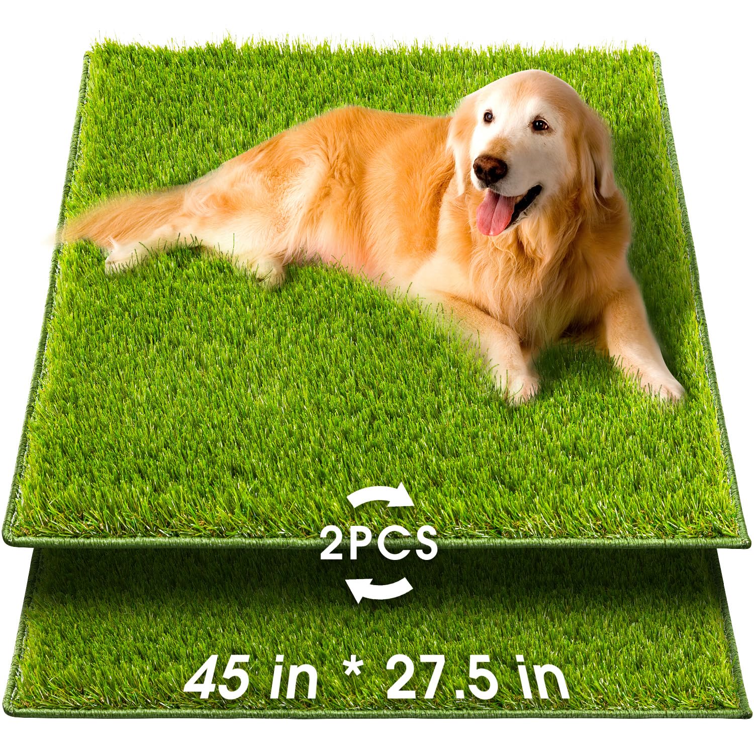 Hompet Artificial Grass For Dogs, 45''X27.5'', Professional Dog Grass Mat, Easy To Clean With Drainage Holes, Potty Training Pad