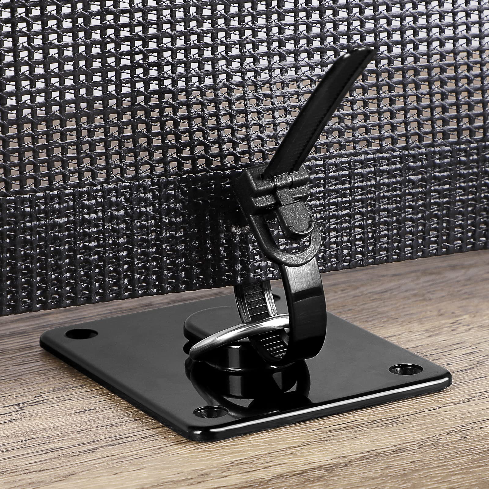 Mesh Dog Gate Floor Adhesive Hooks 2-Pack No Drilling Retractable Baby Gates Hooks Prevent Babies and Pets from Going Under The 