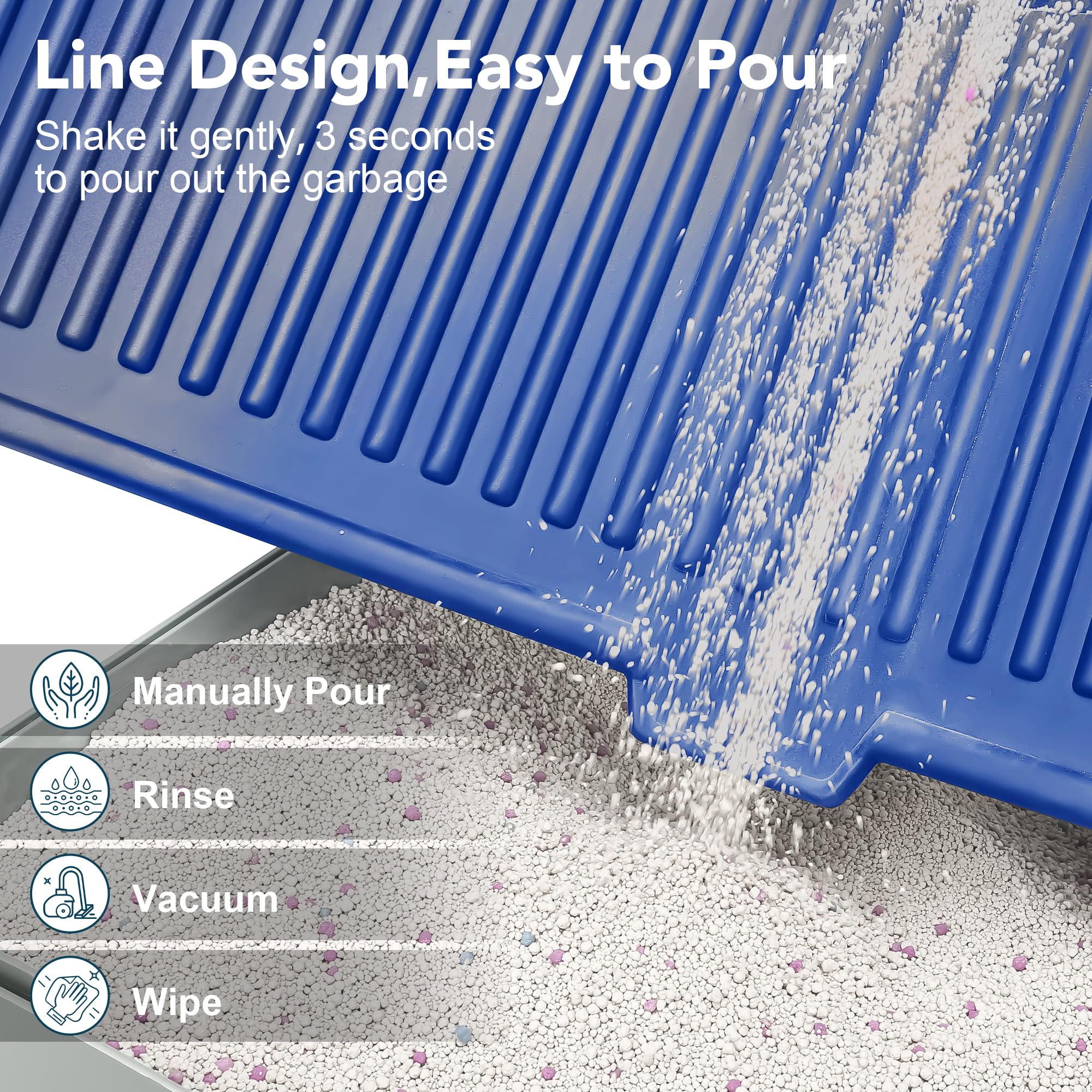 Upsky Cat Litter Mat, Large Kitty Litter Trapping Mat Soft On Kitty Paws, Litter Box Mat Keep Floor Clean, 31'' X 24'' Waterproo