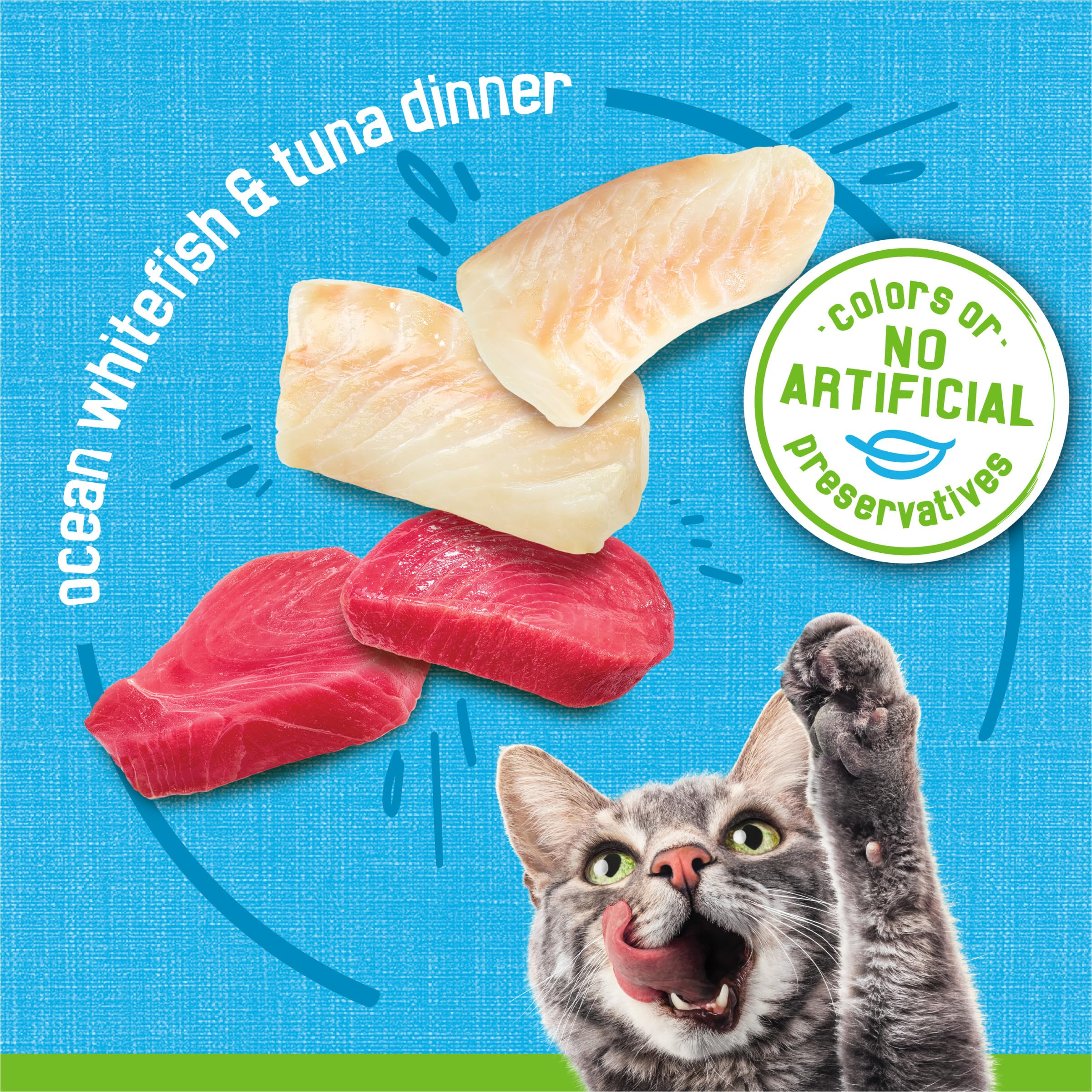 Purina Friskies Pate Wet Cat Food, Ocean Whitefish & Tuna Dinner - (24) 5.5 oz. Cans
