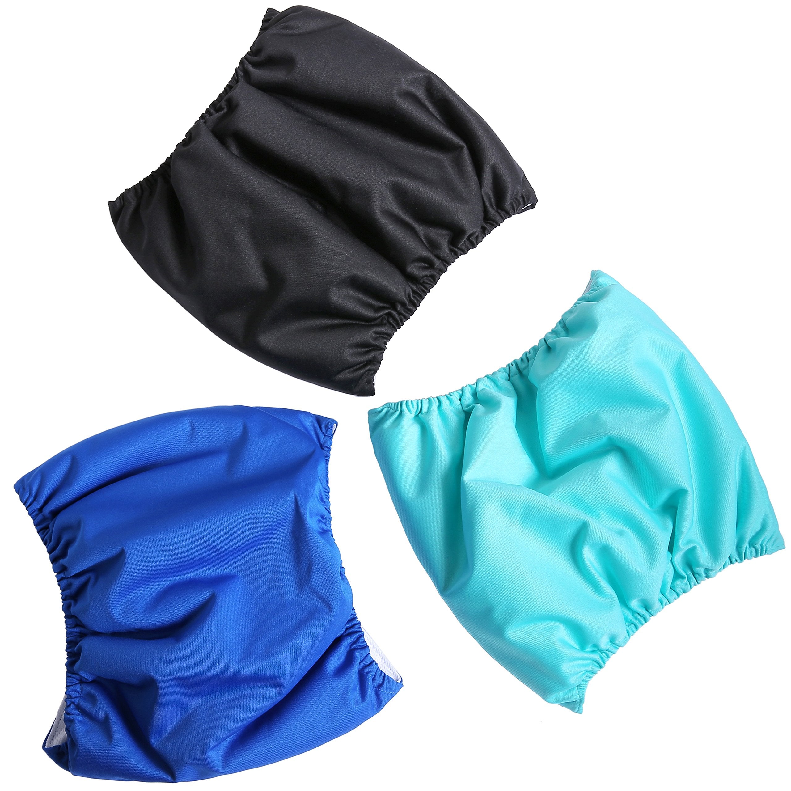Paw Legend Washable Dog Belly Band Wrap Diapers For Male Dog | High Absorbing Puppy & Doggy Diapers Male (3 Pack,Blue,Aqua,Black,Xx-Large)