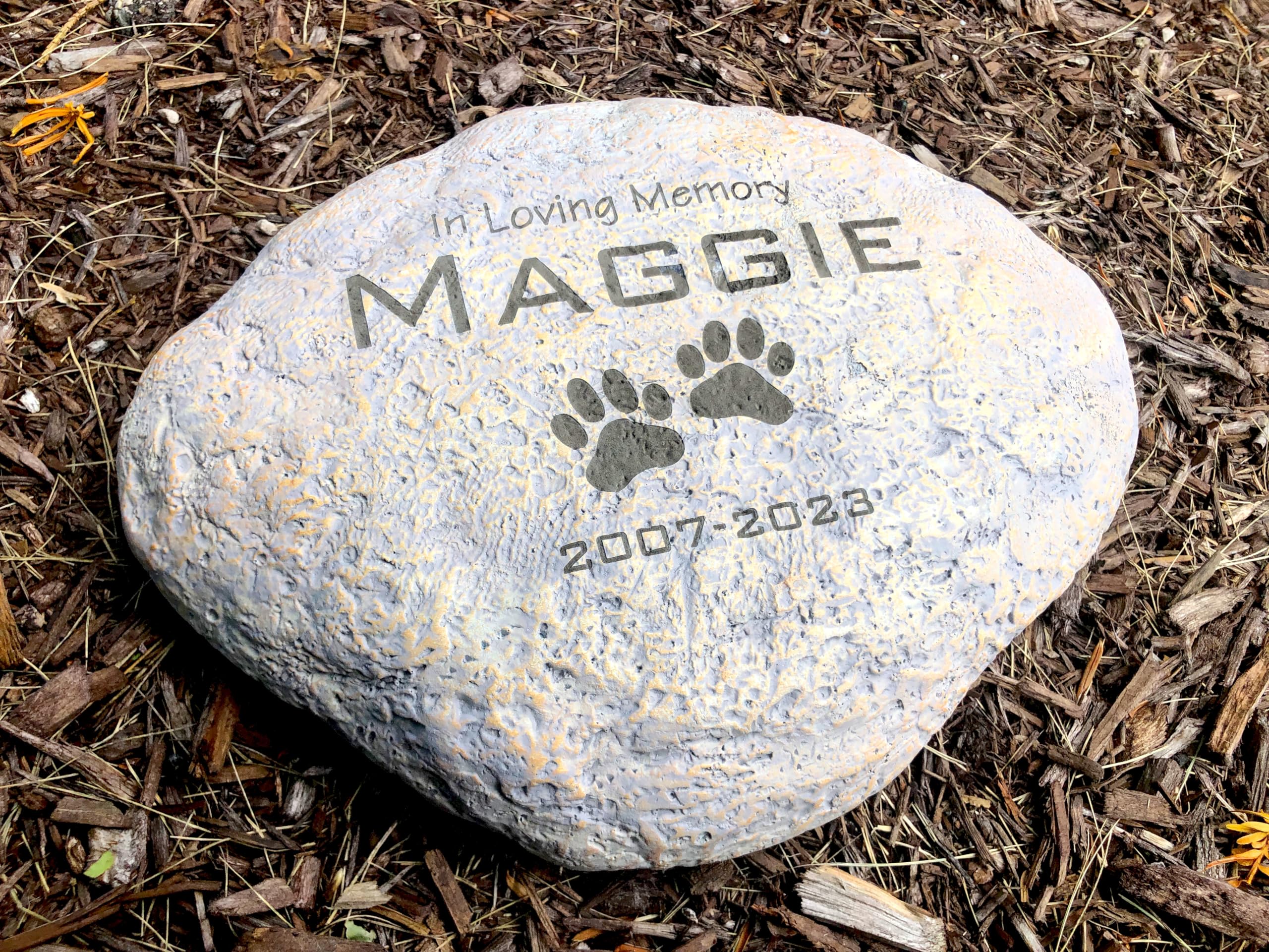 GiftsForYouNow Engraved in Loving Memory Pet Memorial Garden Stone, 11.5 Inch, Pet Loss Gift, Dog Memorial, Temporary Grave Mark