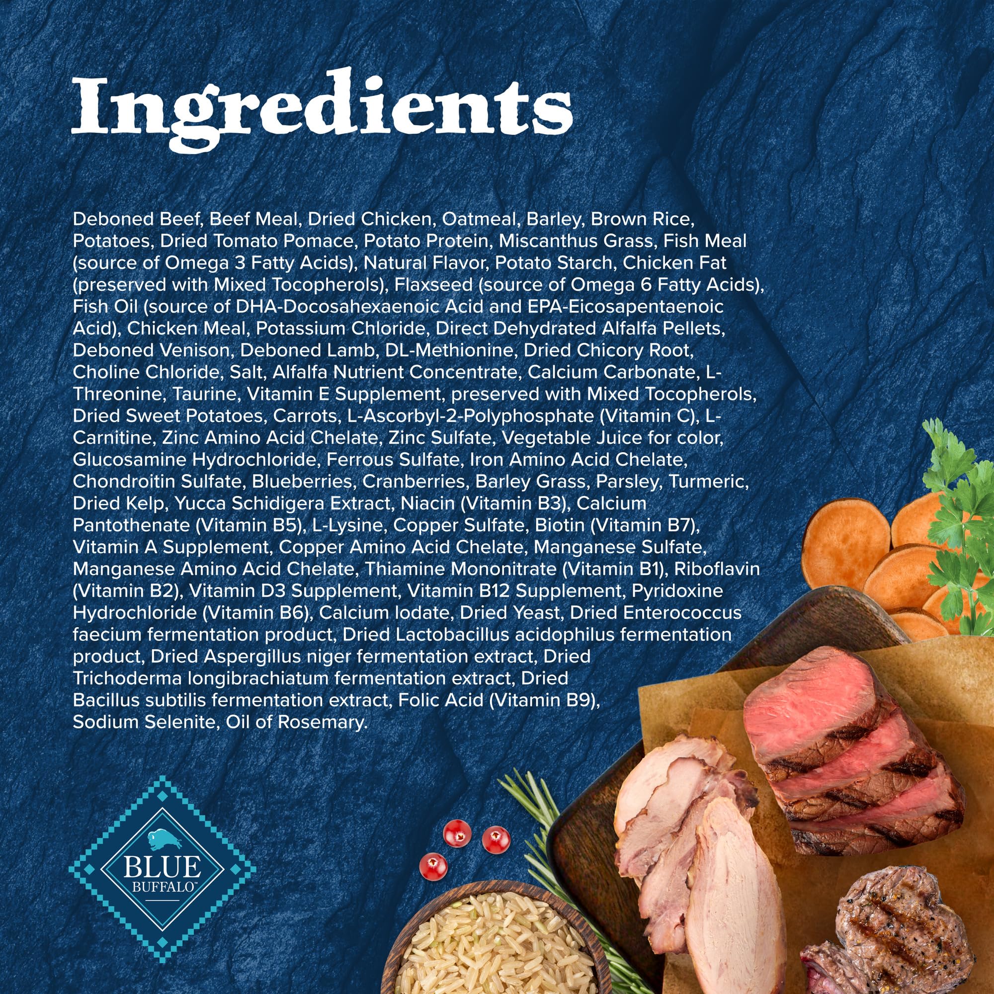 Blue Buffalo Wilderness Rocky Mountain Recipe High-Protein Senior Dry Dog Food, Made in The USA with Natural Ingredients Plus Wh