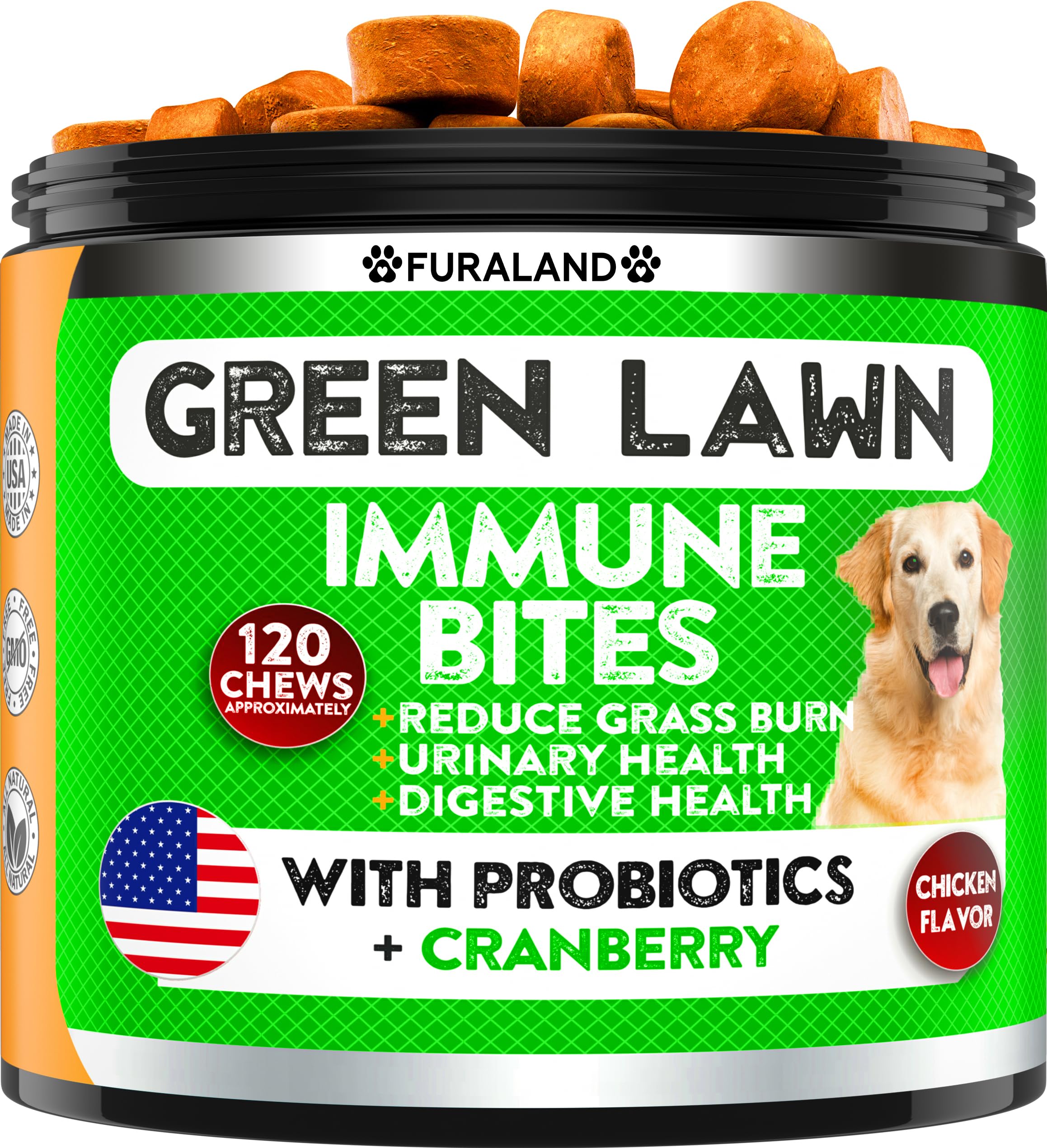 FURALAND Grass Burn Spot Chews for Dogs - Dog Pee Lawn Spot Saver Caused by Dog Urine - Grass Treatment Rocks - DL-Methionine + 