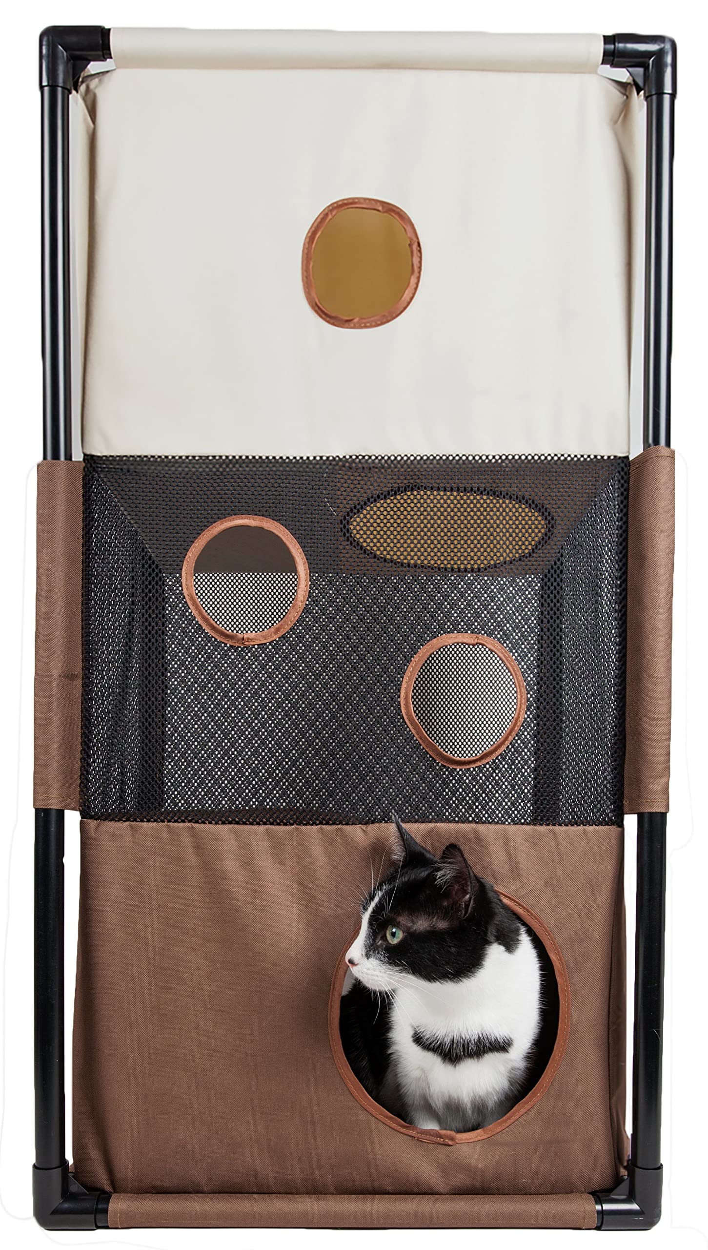 Pet Life Cat House, Khaki/Brown