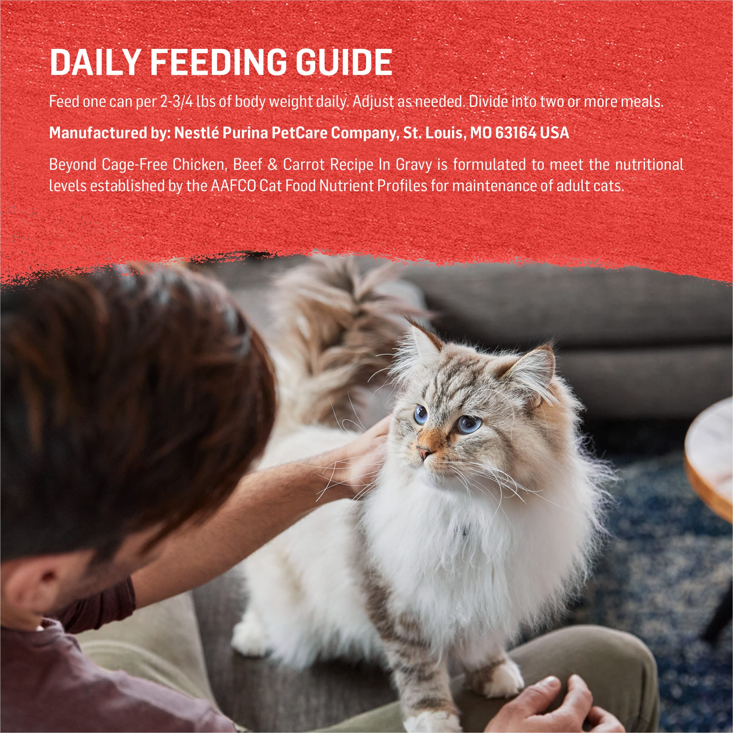 Purina Beyond Cage-Free Chicken, Beef and Carrot Recipe In Wet Cat Food Gravy - (Pack of 12) 3 oz. Cans