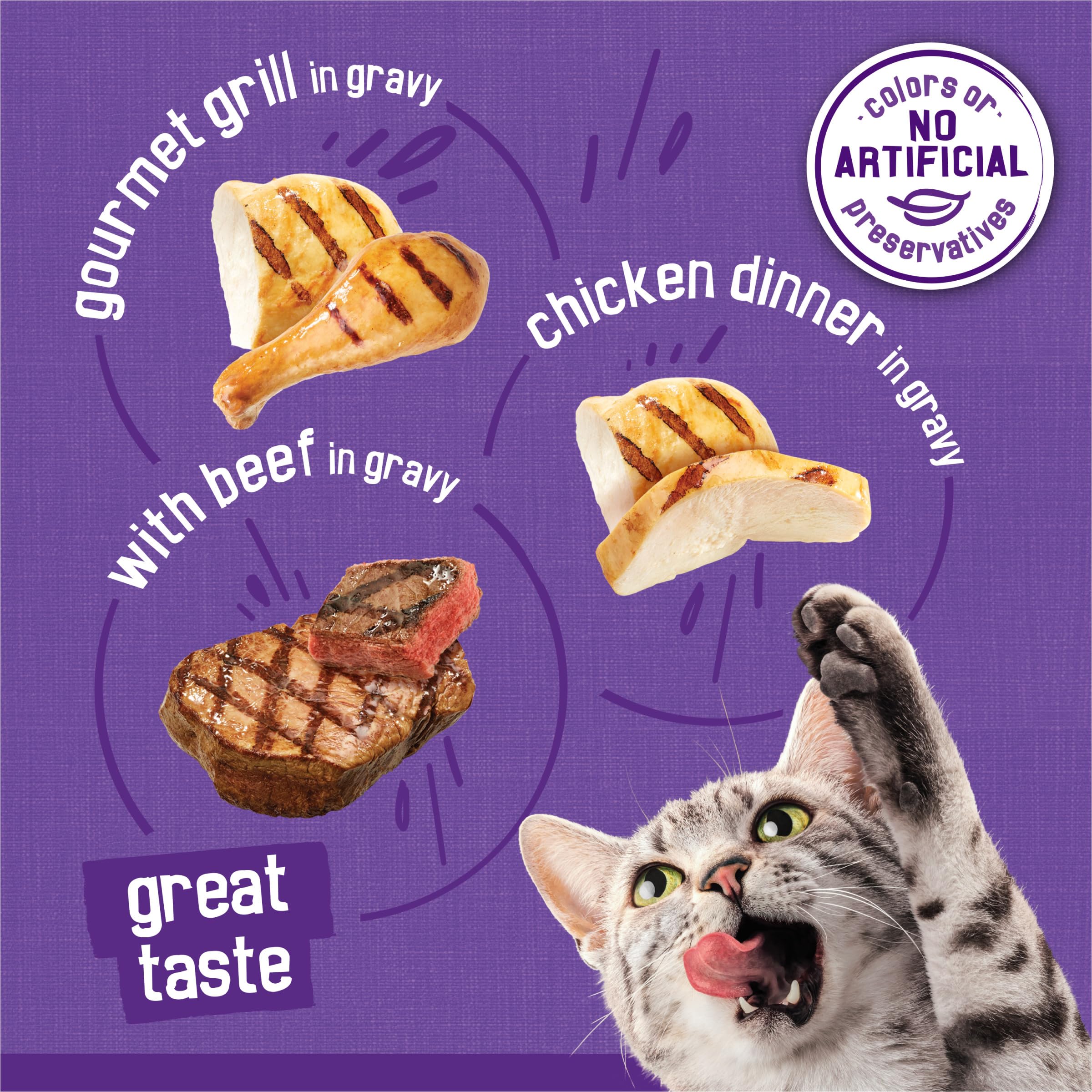 Purina Friskies Gravy Wet Cat Food Variety Pack, Meaty Bits - (2 Packs of 12) 5.5 oz. Cans