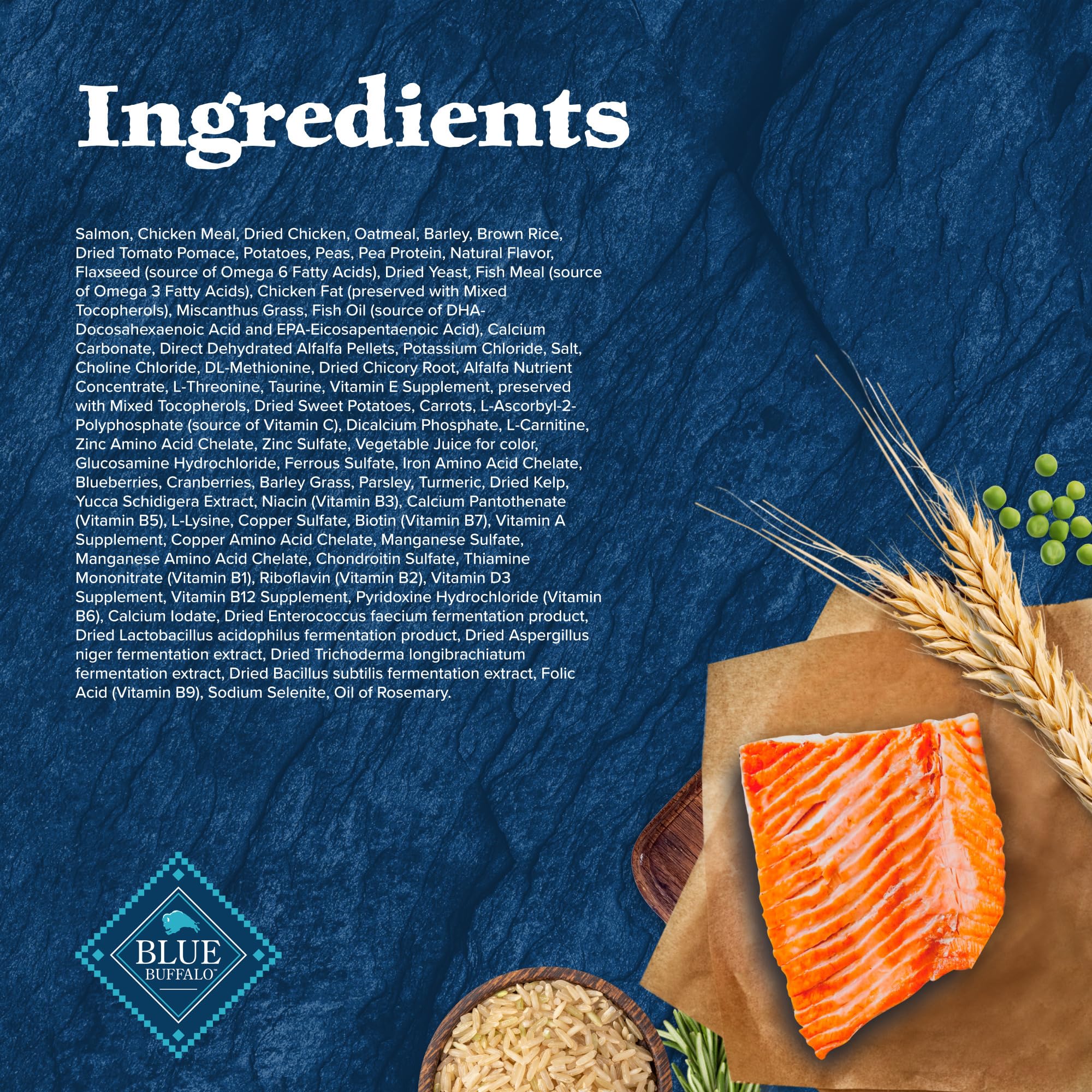 Blue Buffalo Wilderness High-Protein Natural Dry Food for Senior Dogs, Salmon Recipe, 13-lb. Bag