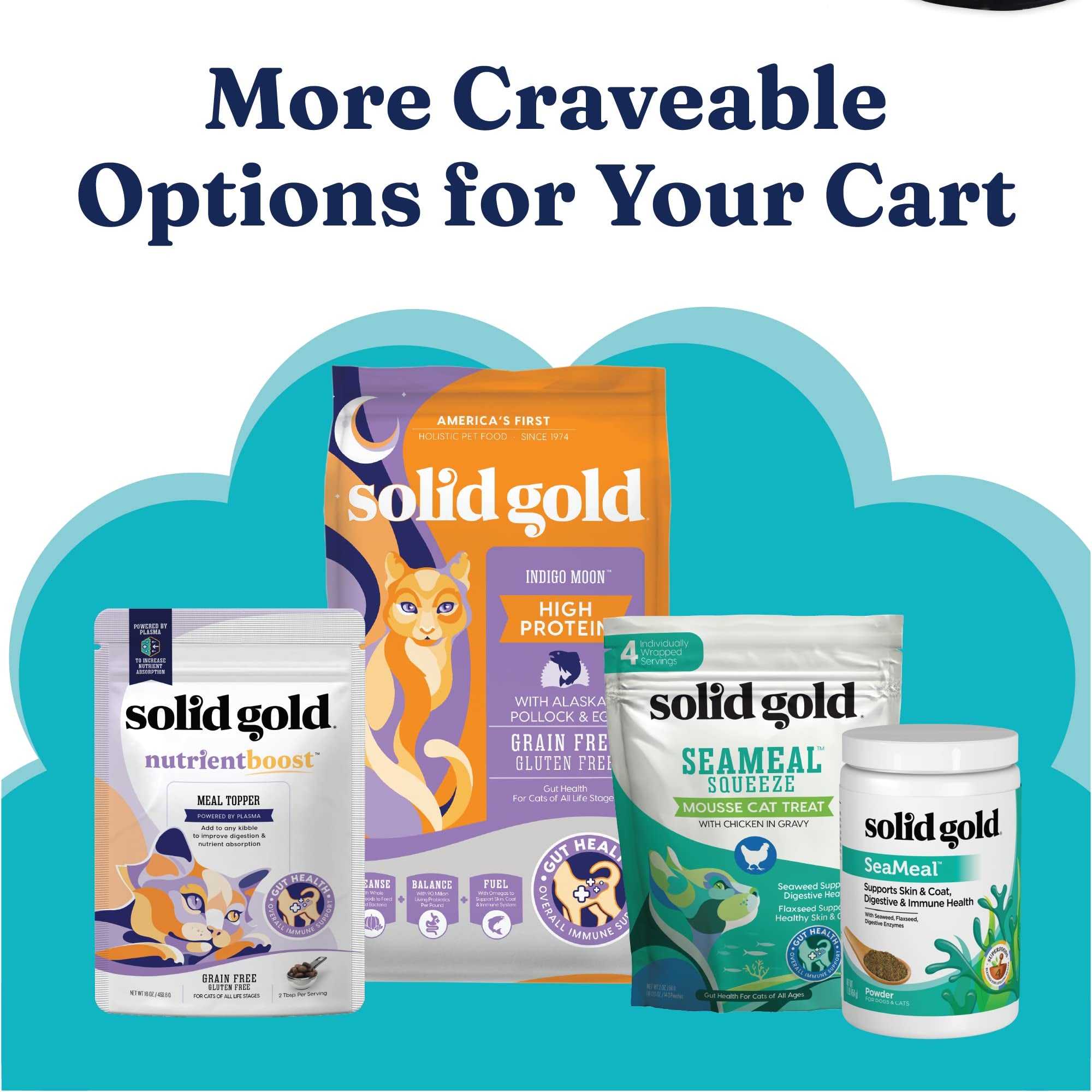 Solid Gold Canned Cat Food - Shredded Tuna & Mackerel in Gravy, Grain & Gluten Free, 16ct/6oz, Superfood, Protein-Rich, Mackerel
