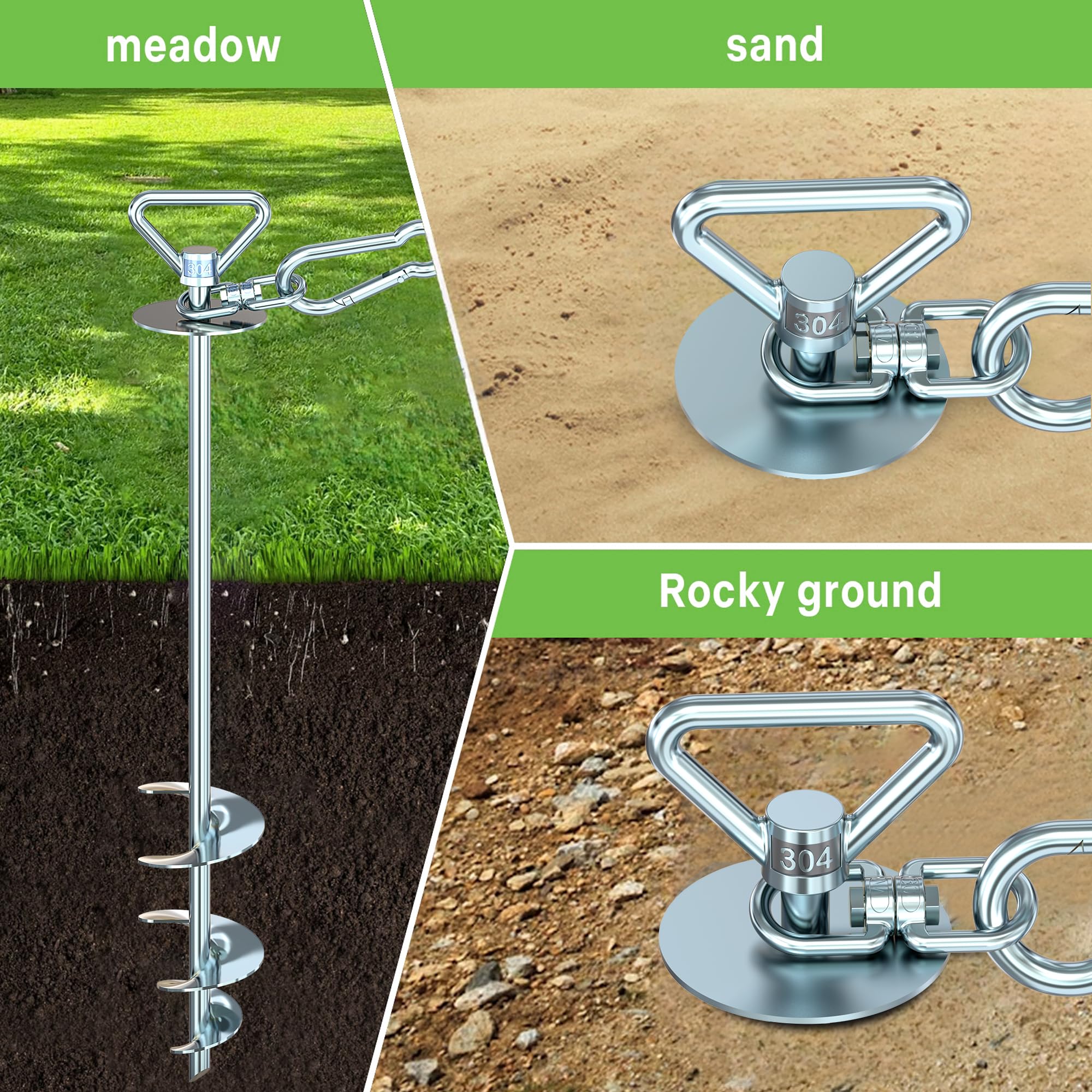 Tombaby Dog Tie Out Cable And Stake,With 30Ft Heavy Duty Cable,360 Swivel Dog Anchor& Anti-Tangle,Dog Runner For Yard,Dog Stake