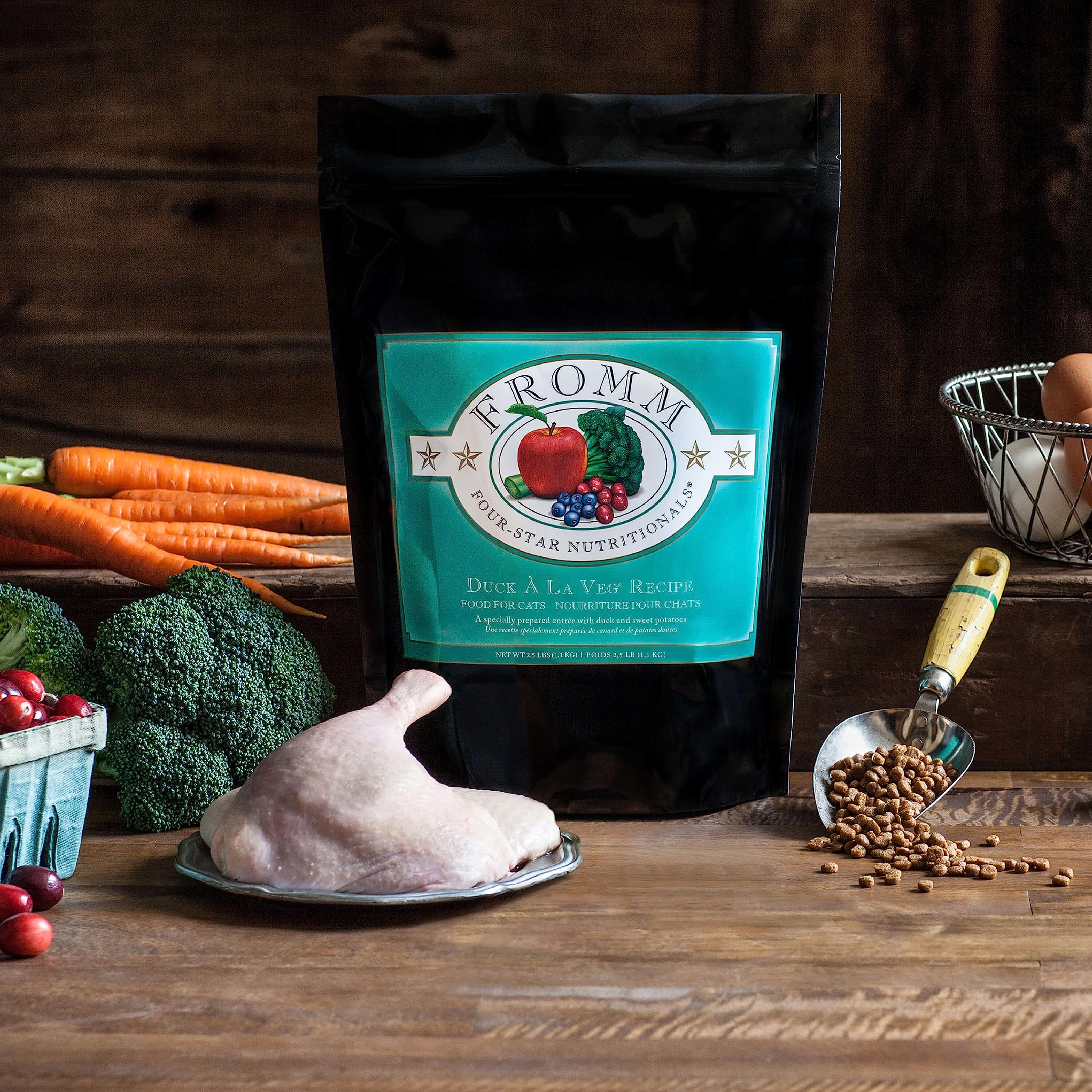 Fromm Four-Star Nutritionals Duck A La Veg Cat Food - Premium Dry Cat Food - Duck Recipe - 10 lb
