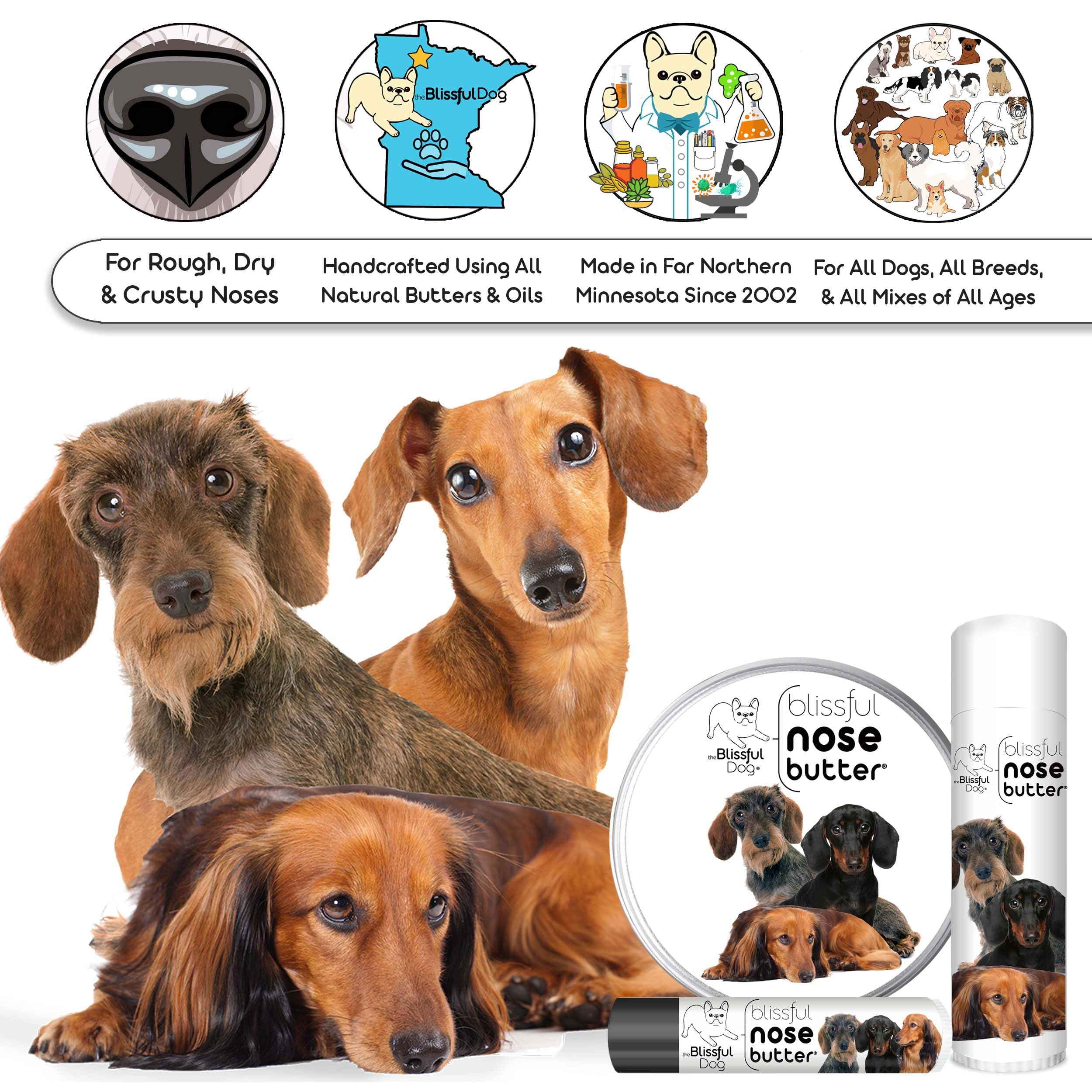 The Blissful Dog Daschund Unscented Nose Butter, 0.50-Ounce