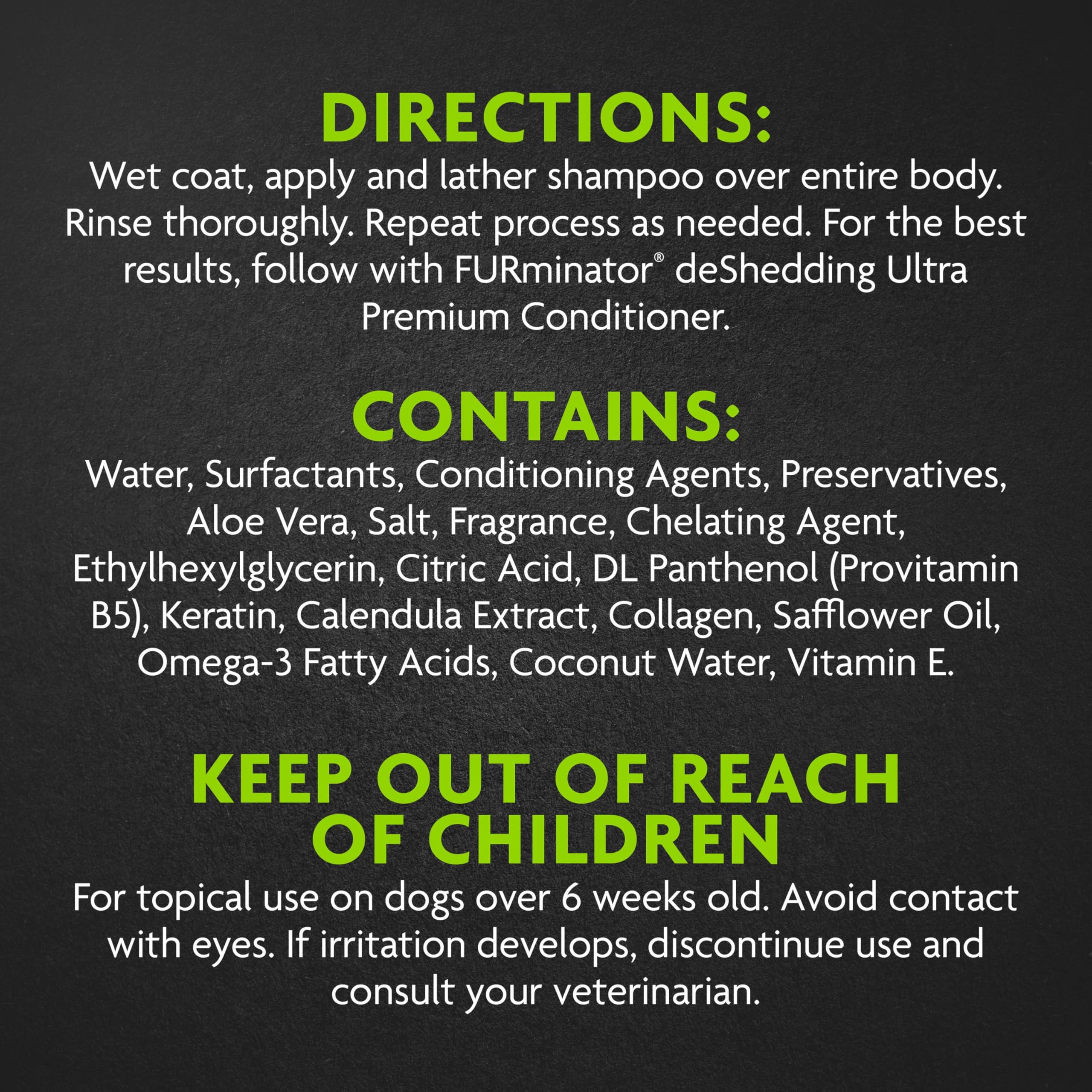 Furminator Ultra Premium Deshedding Shampoo For Dogs Helps Reduce Excess Shedding, 16 Oz