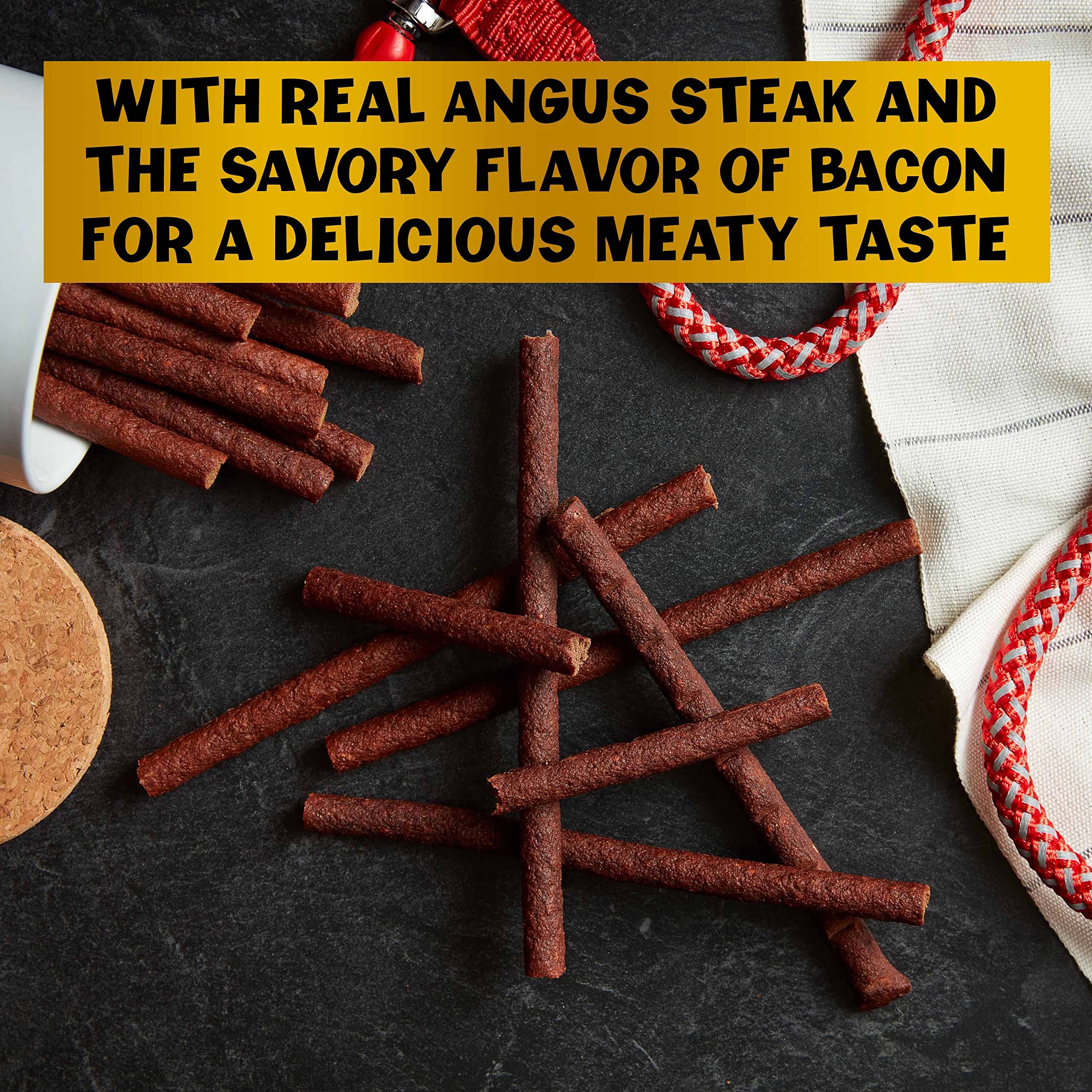 Pup-Peroni Dog Treats, Filet Mignon & Bacon Flavors, 22.5 Ounce, Made with Real Steak