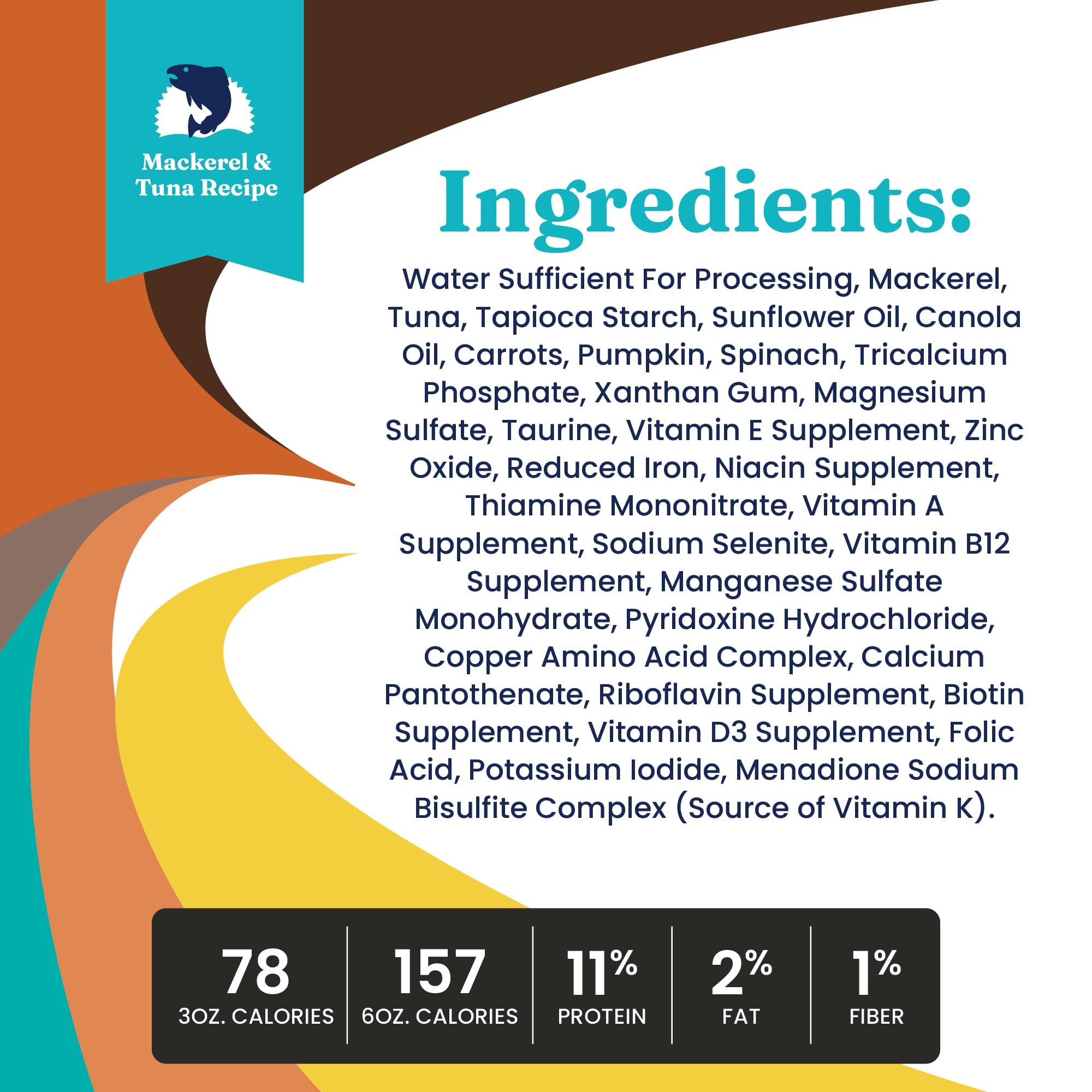 Solid Gold Canned Cat Food - Shredded Tuna & Mackerel in Gravy, Grain & Gluten Free, 16ct/6oz, Superfood, Protein-Rich, Mackerel