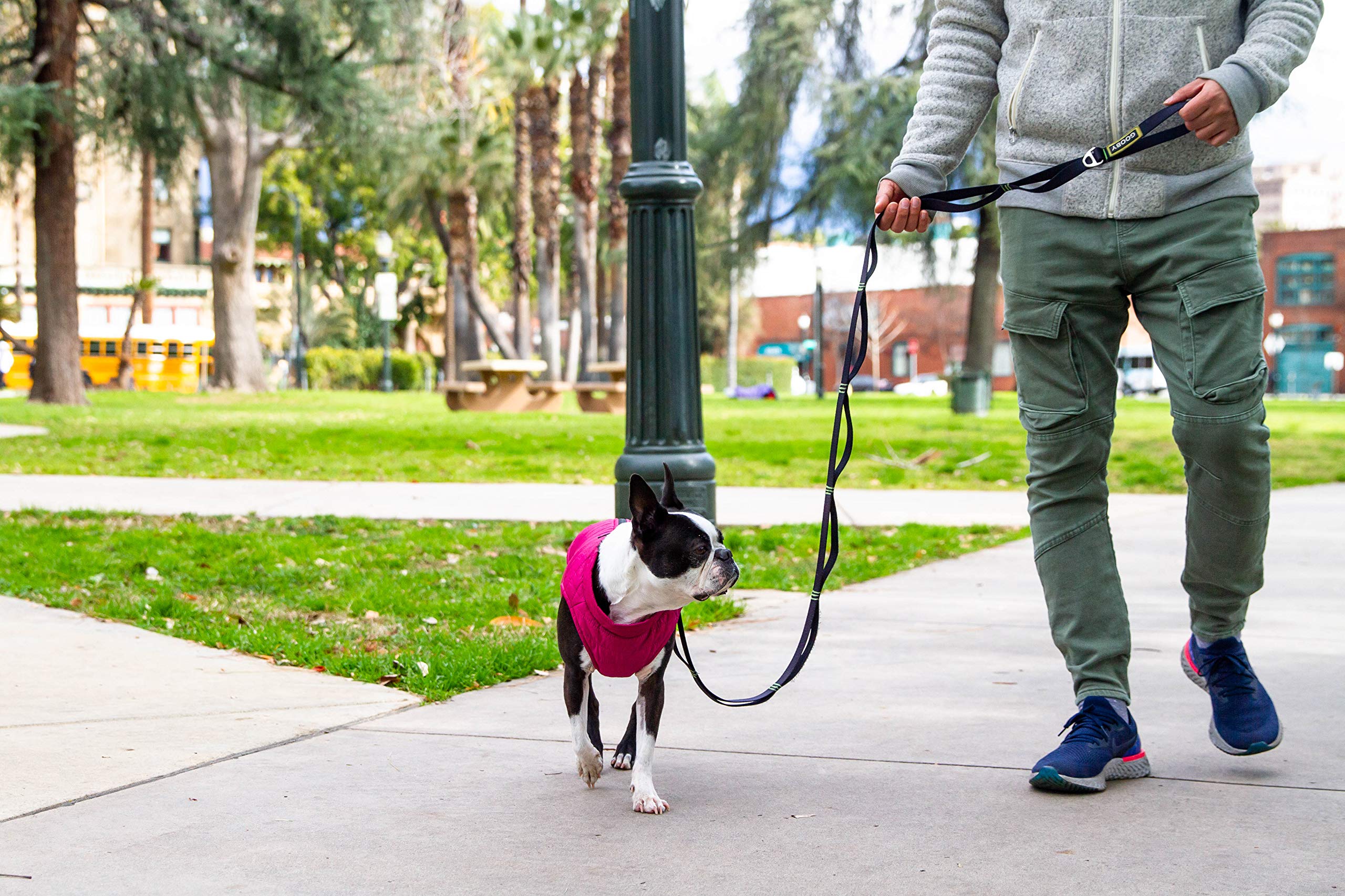 Gooby Puffer Vest Dog Jacket - Pink, Small - Ultra Thin Zip Up Wind Breaker With Dual D Ring Leash - Water Resistant Small Dog S