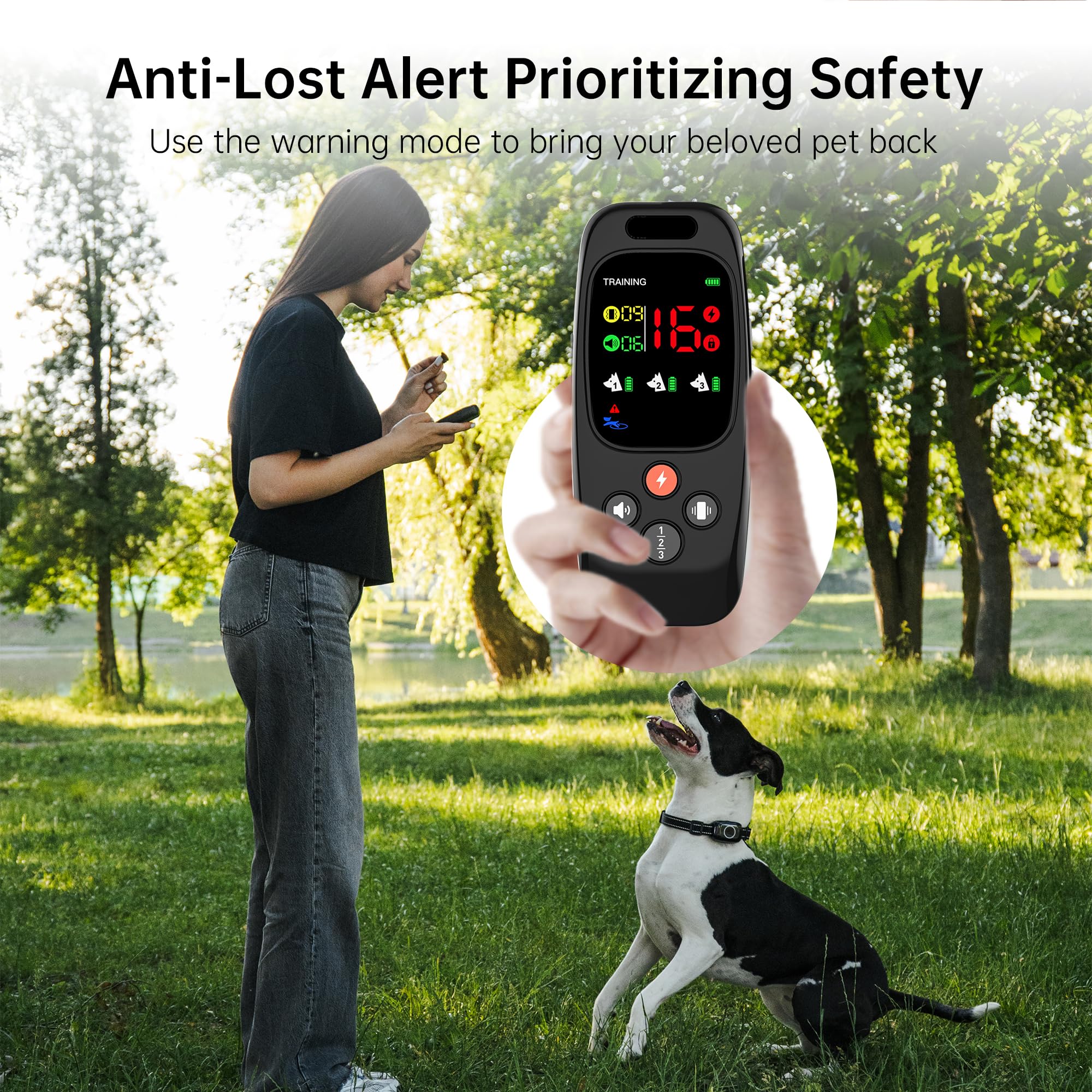 Pethey 2025 Upgraded Dog Shock Collar For Dogs With Remote Control, Waterproof Electric Dog Collars For Small Medium Large Dogs