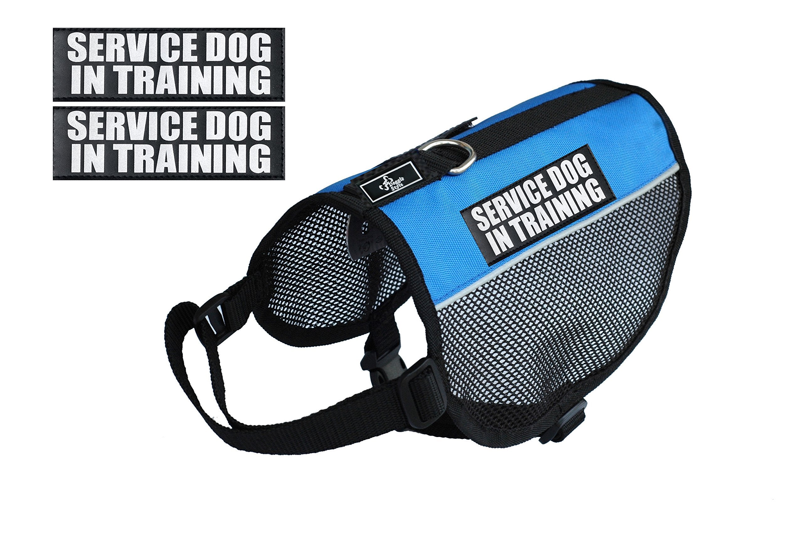 Service Dog in Training mesh Vest Harness Cool Comfort. Purchase Comes with 2 Reflective Service Dog in Training Removable Patch