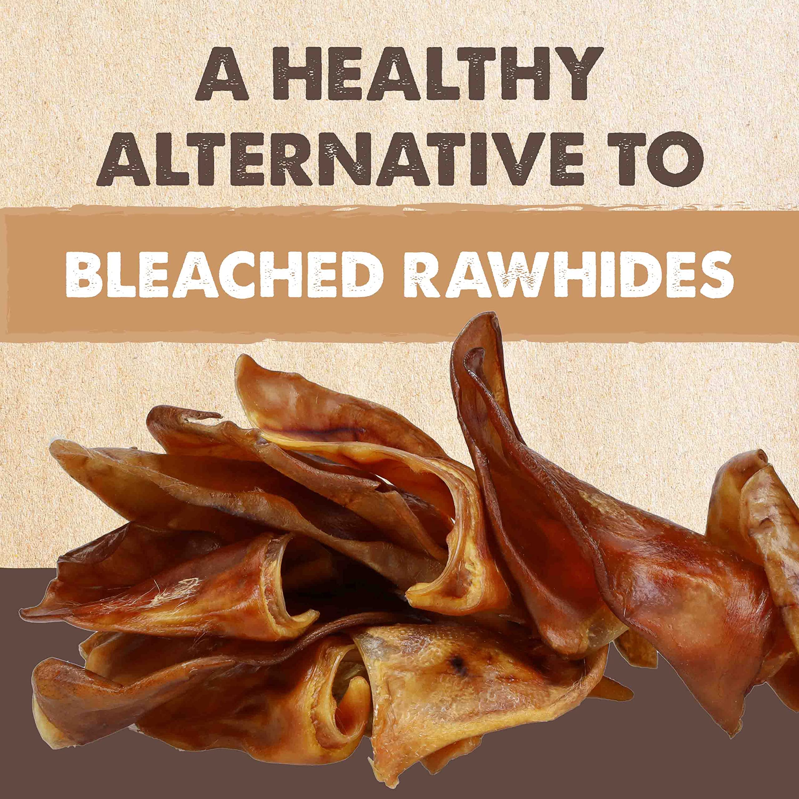 Mighty Paw Full Pig Ears for Dogs | All Natural Treats. Single Ingredient Pet Treat. Better Than Rawhide Dog Snacks for Puppy &