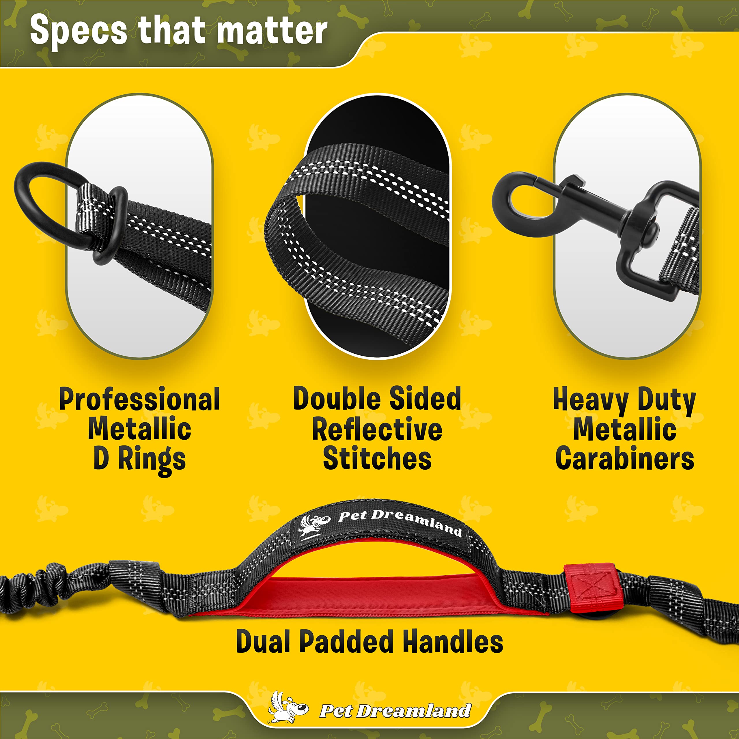 Exquisite Hands-Free Dog Leash for Large Dogs: Ultimate Comfort & Freedom for Running, Walking, Hiking. Premium Quality, Durable