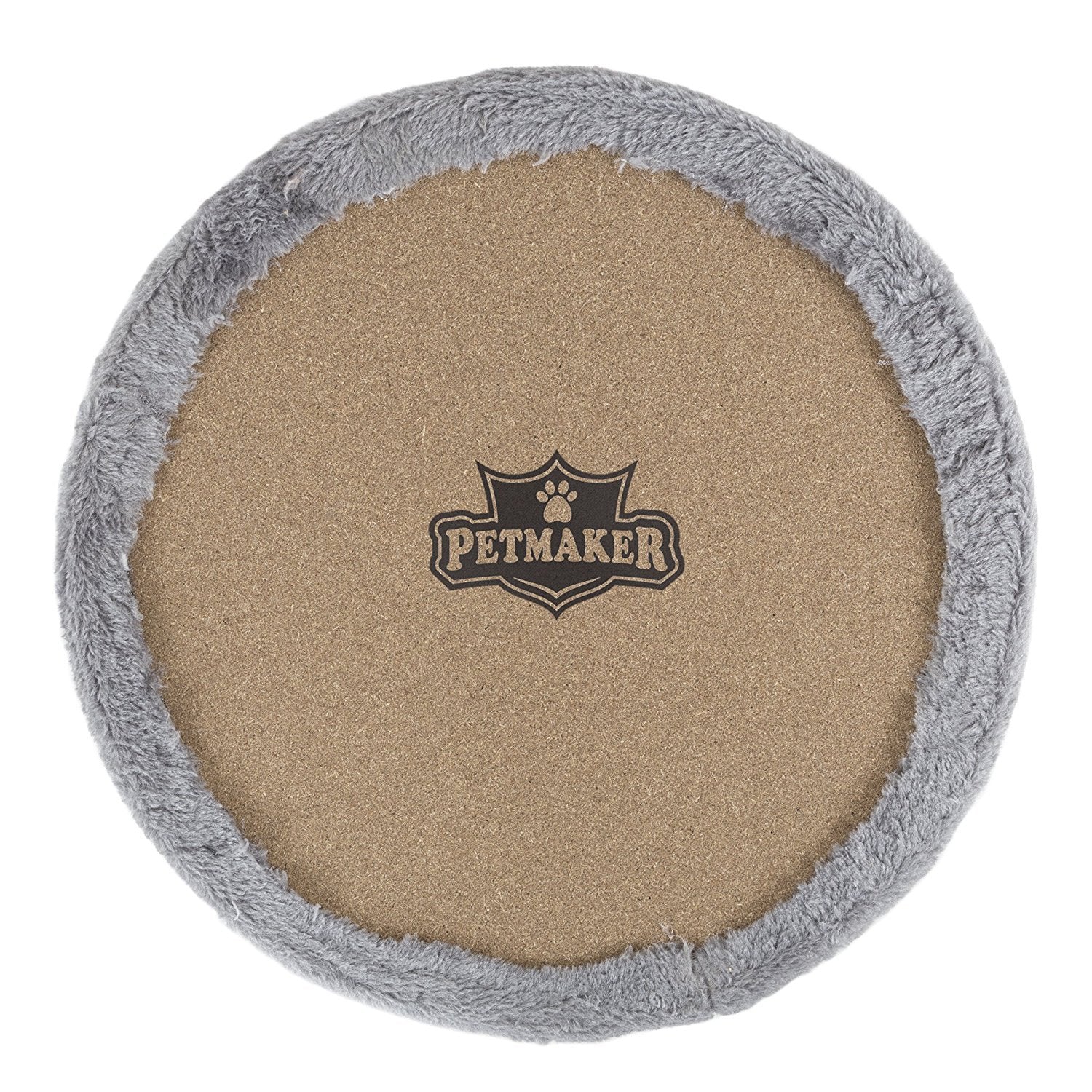 20.5-Inch Cat Condo - 2 Story Cat House With Sisal Scratch Pad, Barrel Shaped Pet House Covered In Soft Fabric By Petmaker (Gray