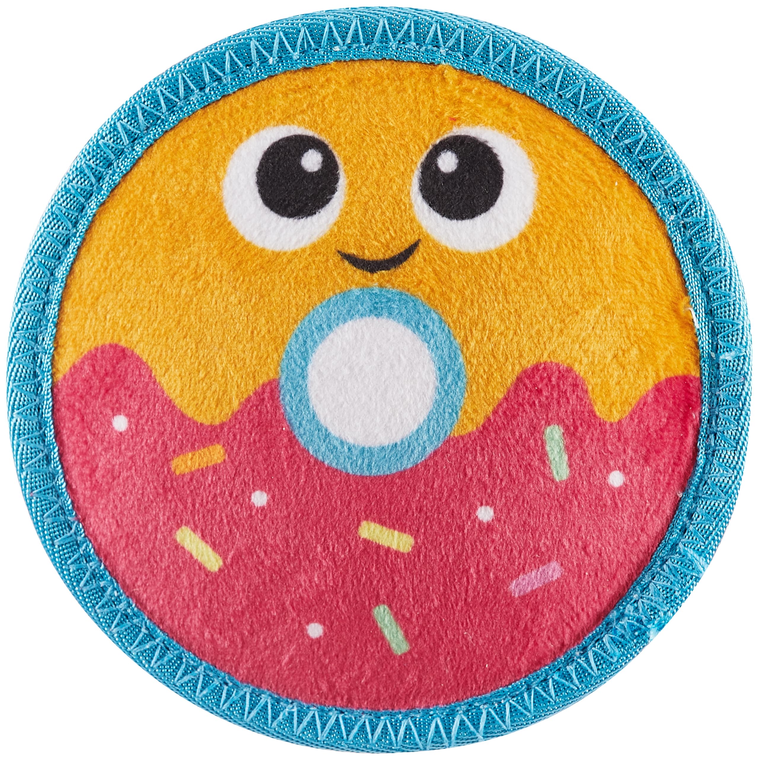 Outward Hound Tough Skinz Durable Squeaky Dog Toy with Two Tough Layers, Donut, Multicolor, Small