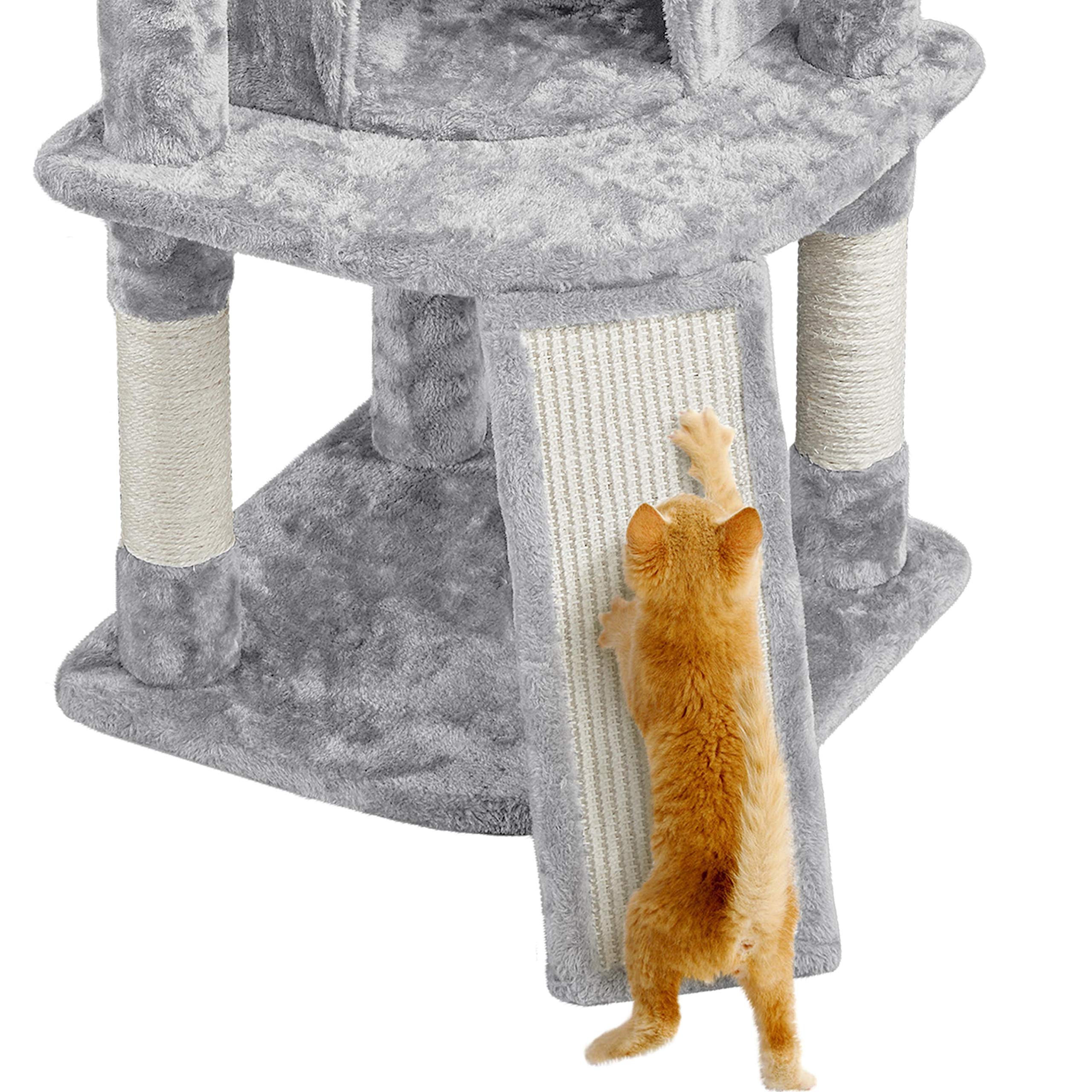 Yaheetech Cat Tree, 42In Cat Tower For Indoor Cats, Pet House With Large Perch & Scratching Posts & Cozy Condo & Scratching Ramp