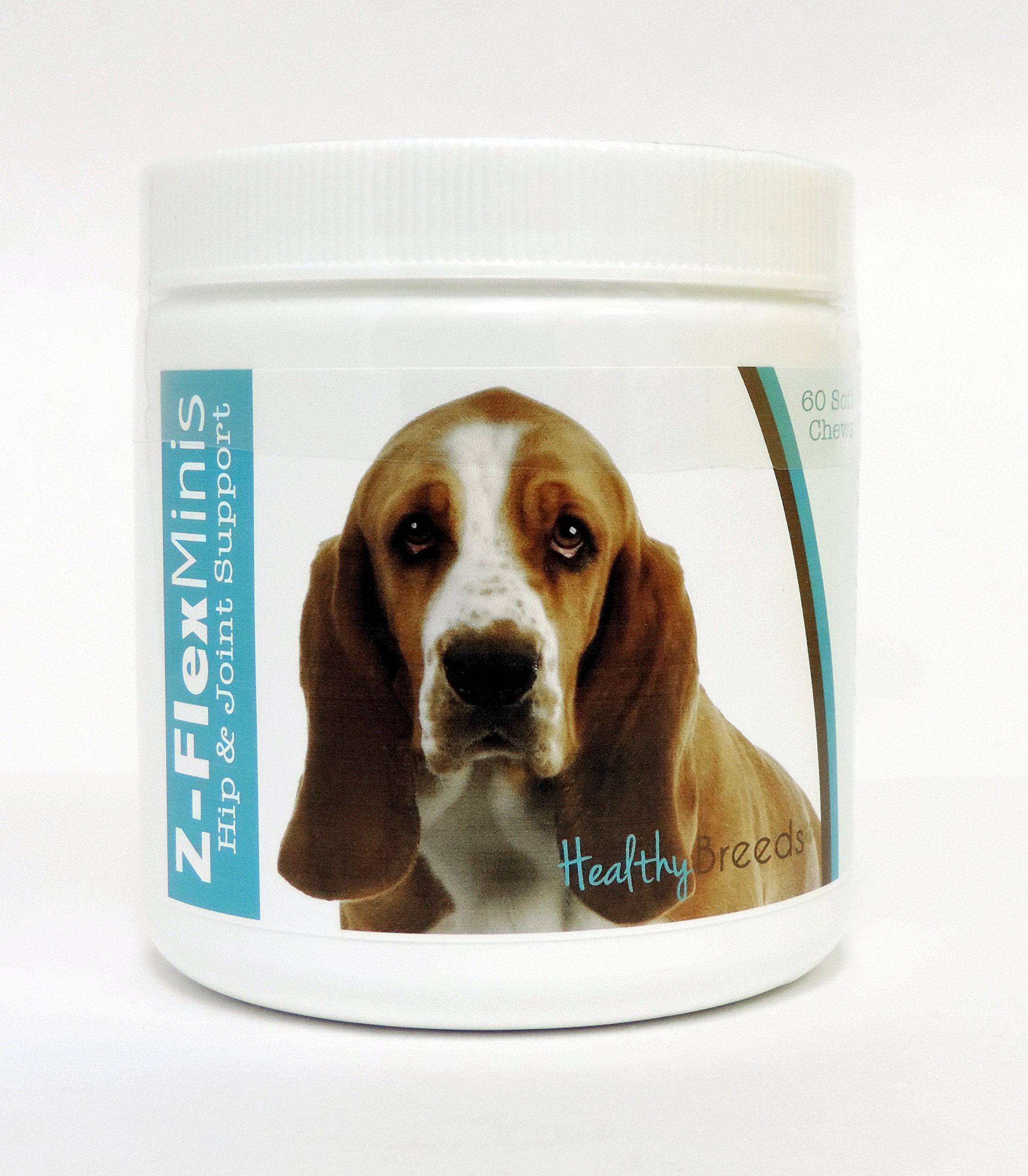 Healthy Breeds Basset Hound Z-Flex Minis Hip and Joint Support Soft Chews 60 Count