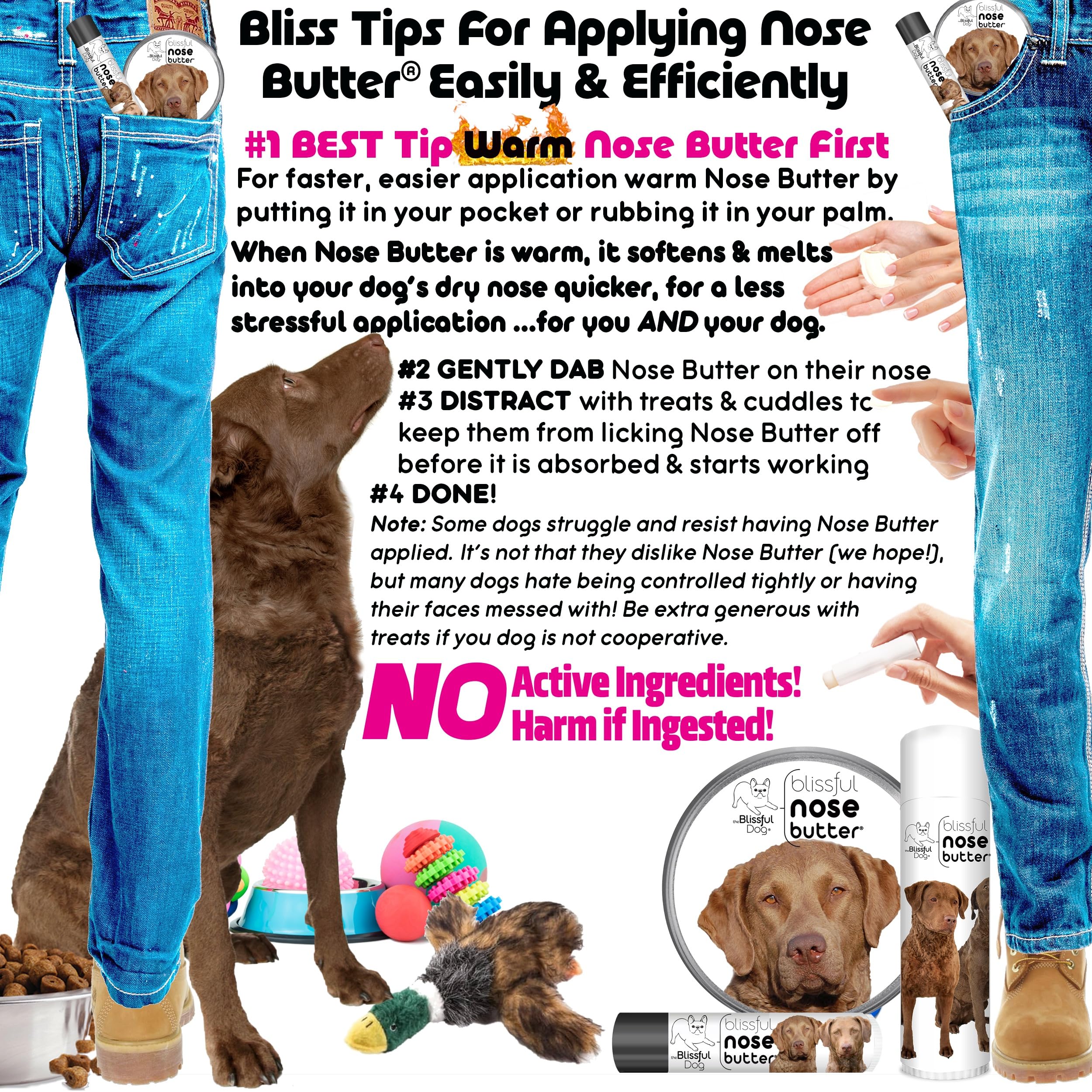 The Blissful Dog Chesapeake Bay Retriever Unscented Nose Butter, 0.15-Ounce