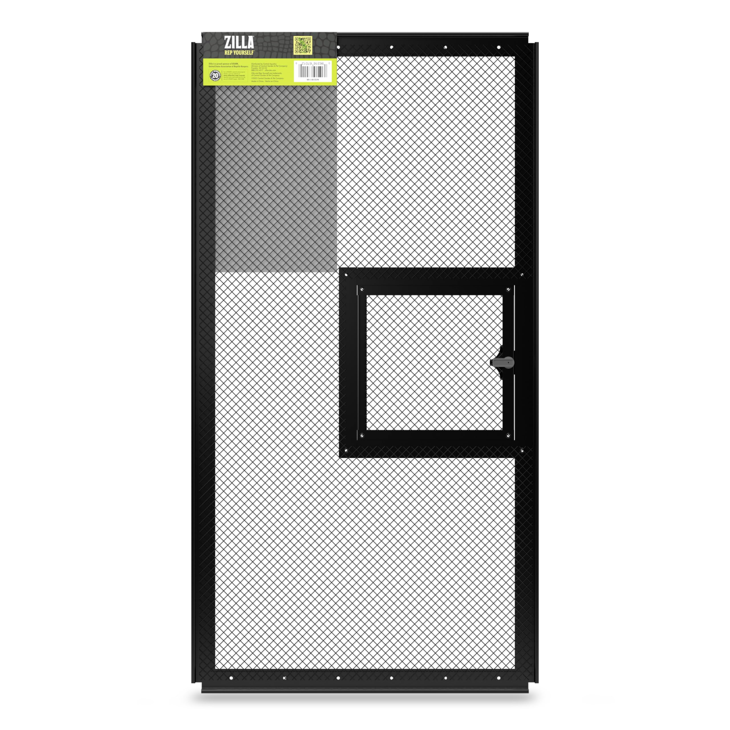 Zilla Pet Reptile Terrarium Fresh Air Screen Cover With Hinged Door 24'' X 12''