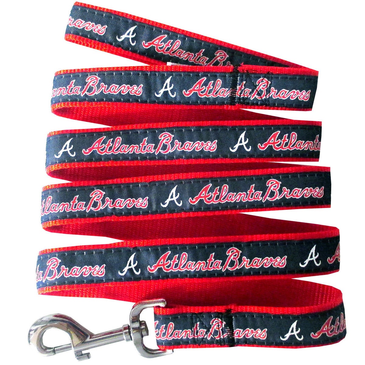 Mlb Pet Leash, Small, Atlanta Braves Dog Leash, Baseball Team Leash For Dogs & Cats. A Shiny & Colorful Dog & Cat Leash With Emb