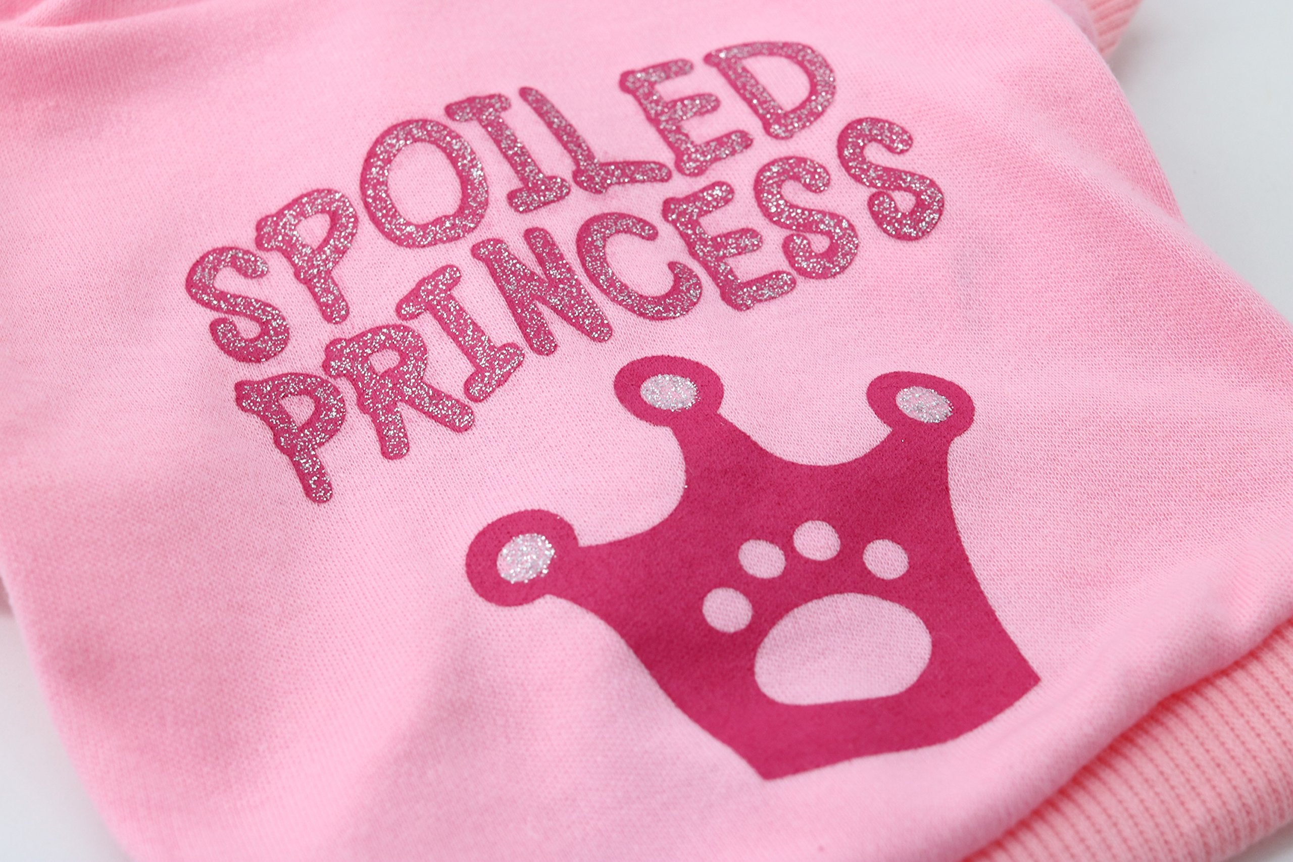 Droolingdog Princess Girl Dog Sweatshirts Puppy Hoodie Girls Dog Hoodies Crown Girl Dog Clothes Small Dog Girl Clothes