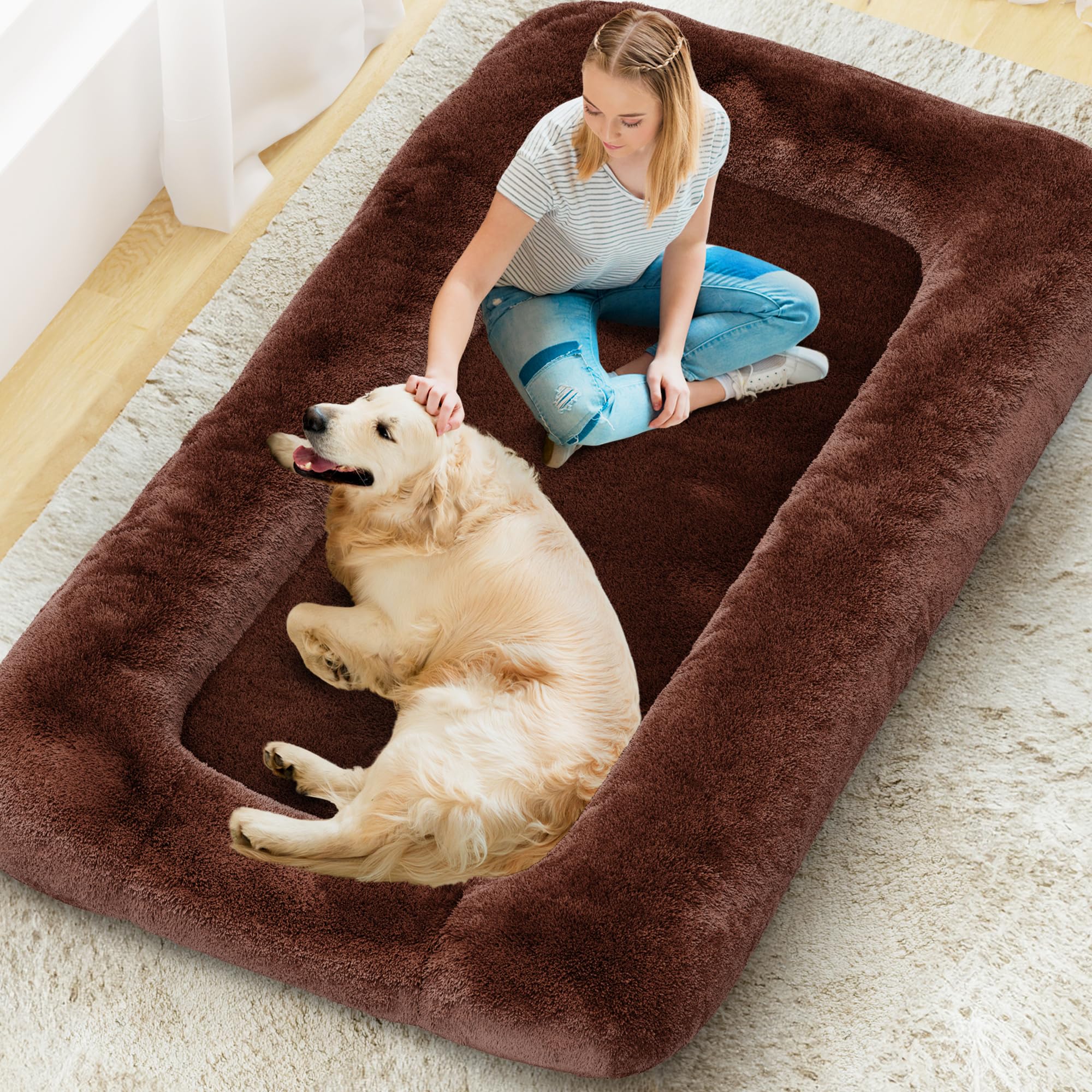 Dog Bed Large Size For Human: Human Dog Bed For People Adult Pet Kids - Human Sized Dog Bed 79'X45'X12' - Dog Human Bed Comfo