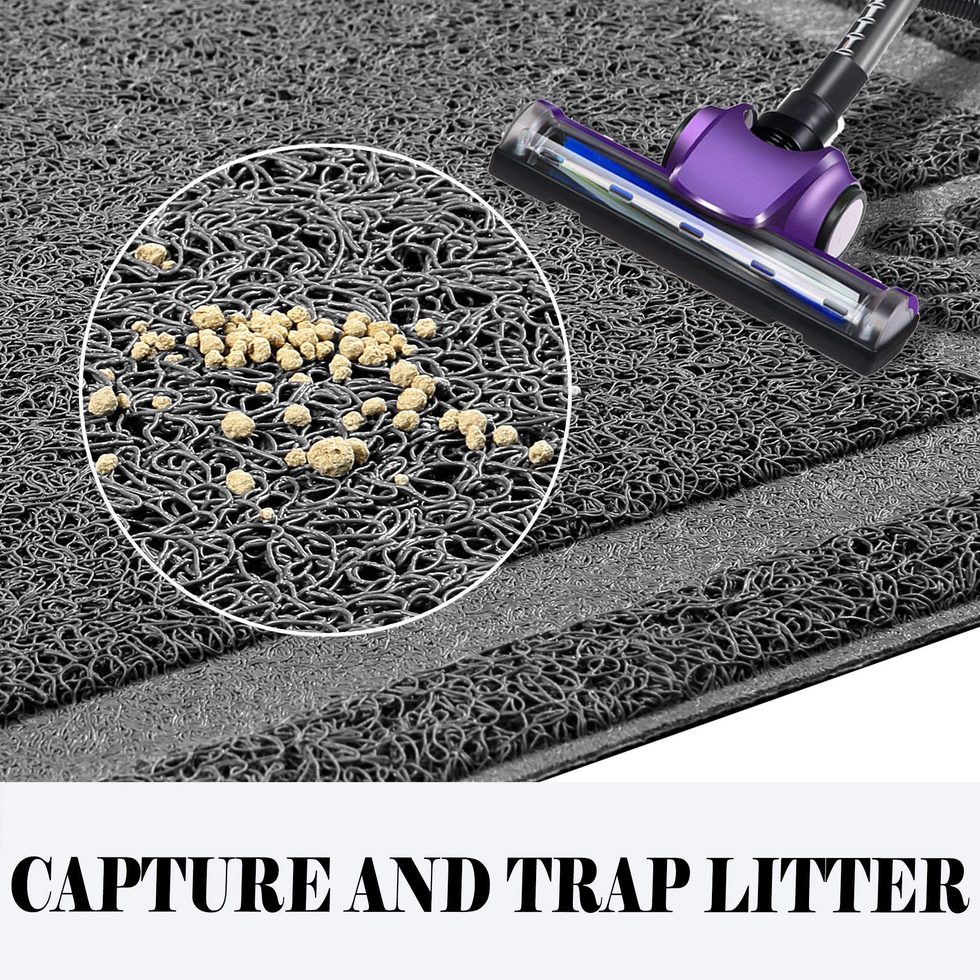 UPSKY Large Cat Litter Mat Trapper 35  23 Traps Litter from Box and Paws Scatter Control for Litter Box Soft on Sensitive Kitty