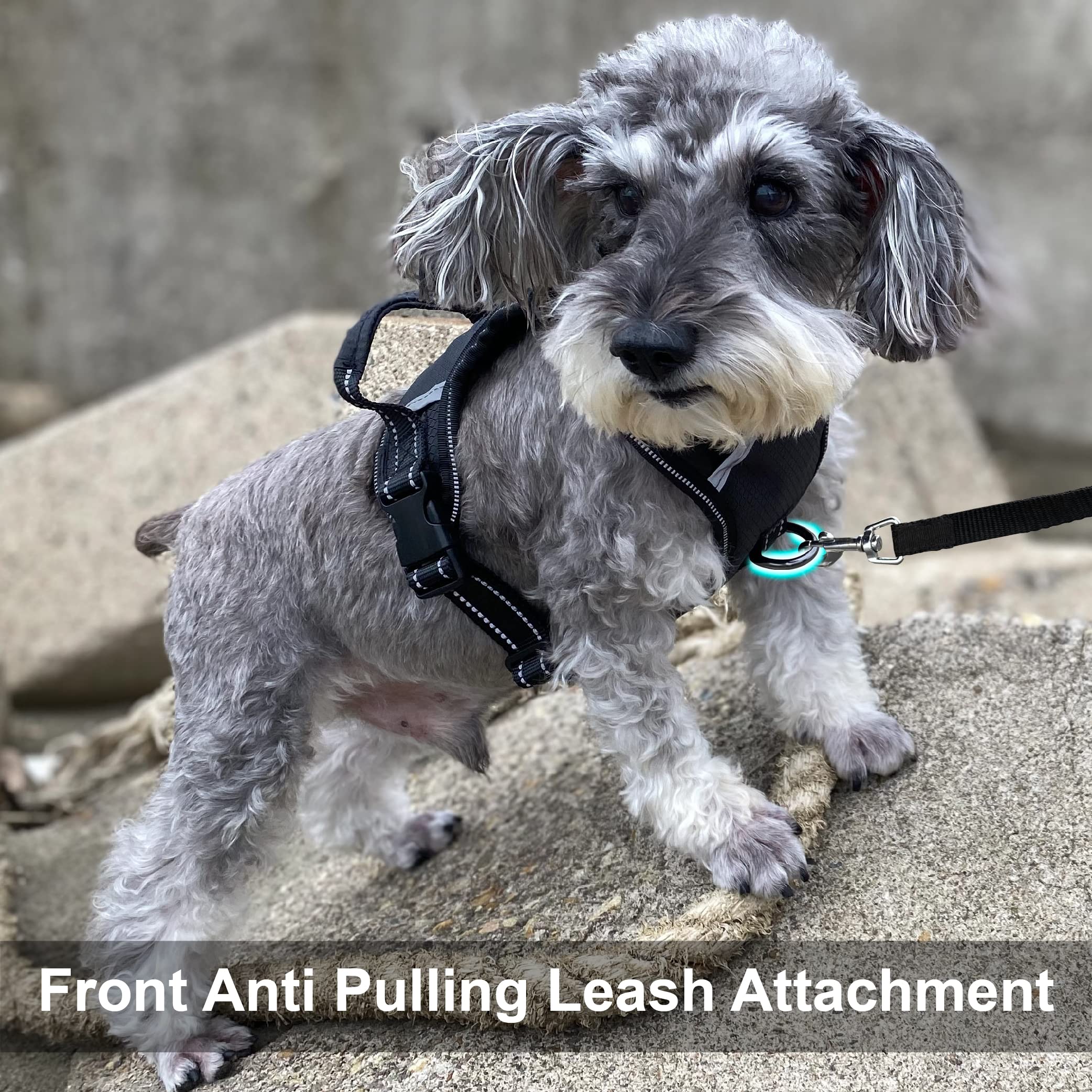 Puwihoe No Pull Dog Harness, Reflective Walking Dog Harness With Easy Control Handle And Front & Back Clips,Adjustable Breathabl