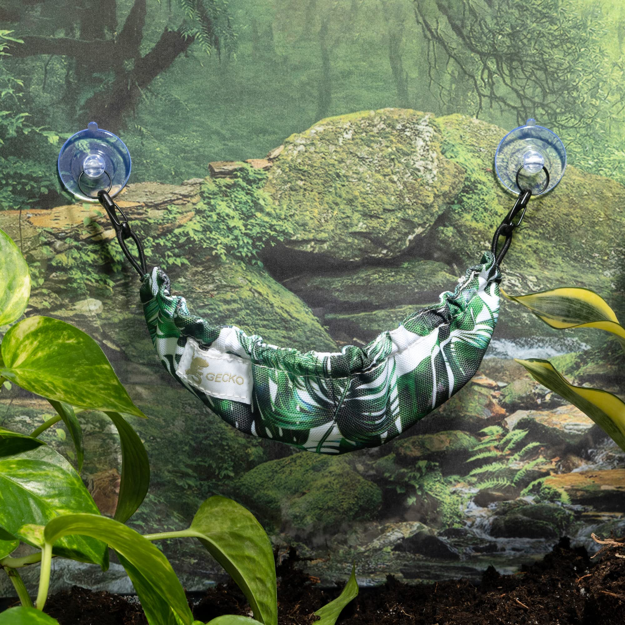 Crested Gecko Tank Accessories, Reptile Hammock, And Lizard Hammock (100% Polyester, 7.5 Inches X 2 Inches, One Suction Cups) Ac